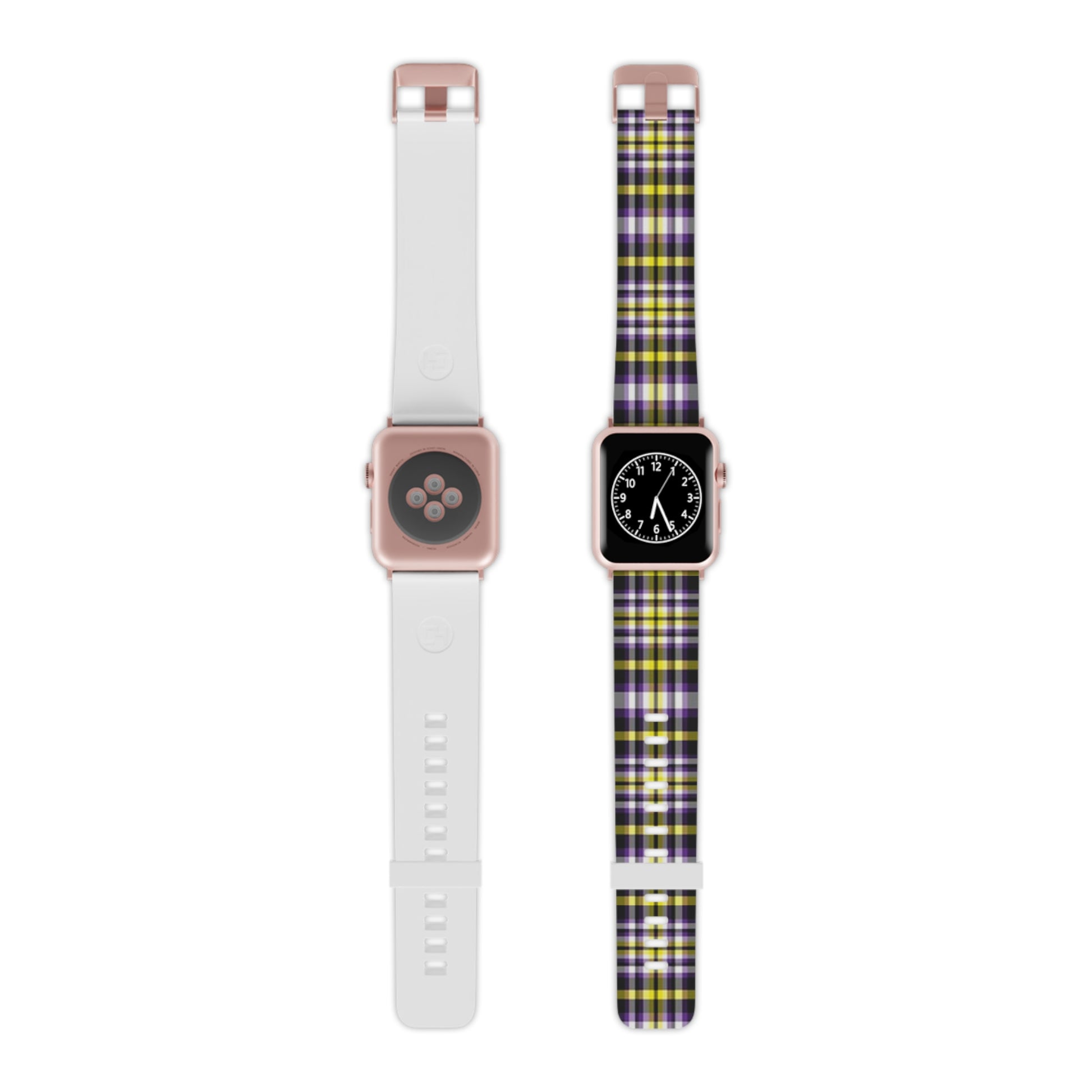 Nonbinary Enby Pride Watch Band for Apple Watch in Plaid 15501116175330555022_2048