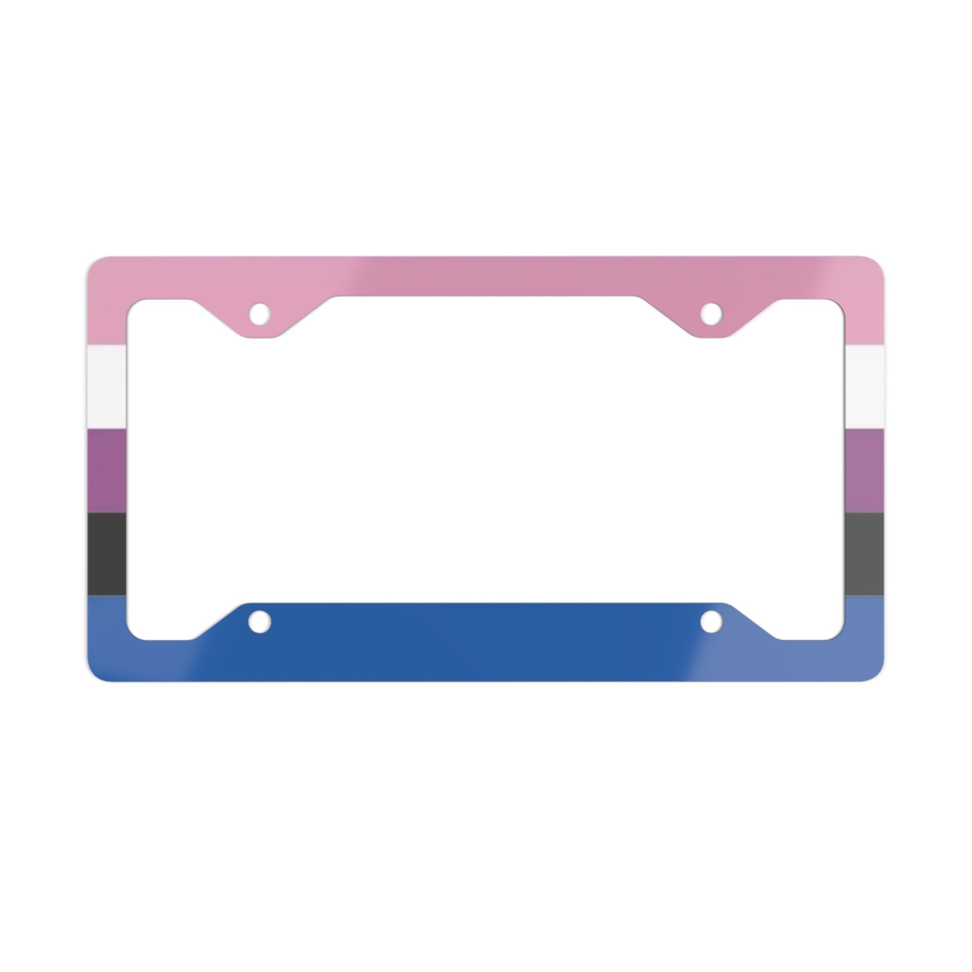 Genderfluid Pride Flag Metal License Plate Frame 12.3" x 6.5" Glossy 15647746994611213367_2048