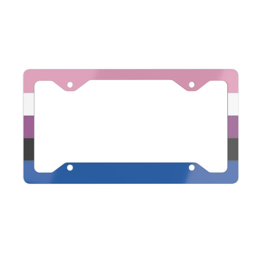 Genderfluid Pride Flag Metal License Plate Frame 12.3" x 6.5" Glossy 15647746994611213367_2048