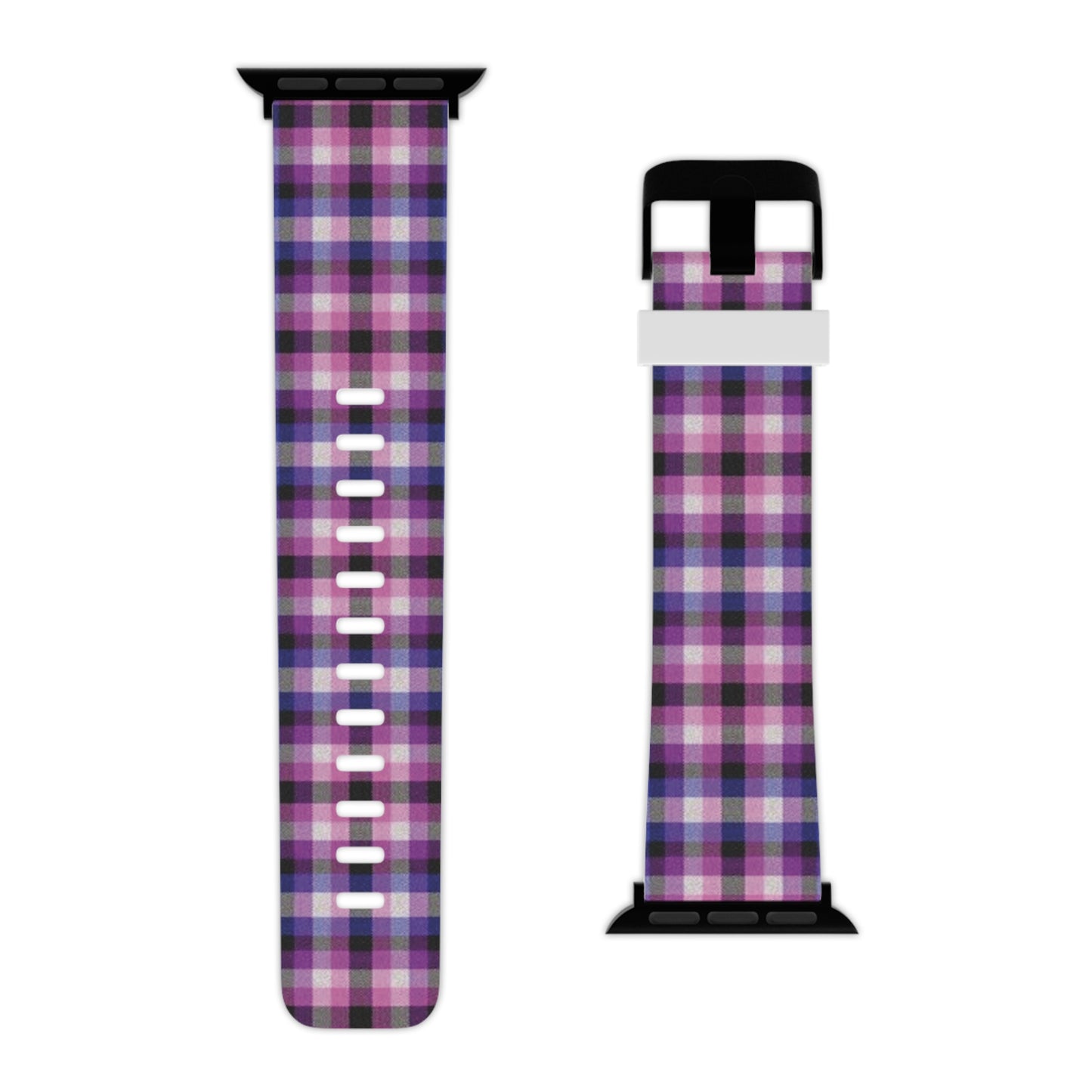 Genderfluid Pride Watch Band for Apple Watch - Plaid 8'' × 0.75'' 38 - 40 mm Black Genderfluid 15672858052514577374_2048