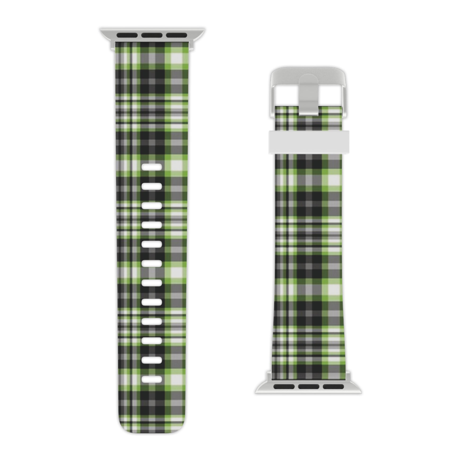 Agender Pride Watch Band for Apple Watch in Plaid 8'' × 0.75'' 38 - 40 mm Silver Agender 15956419450990611203_2048