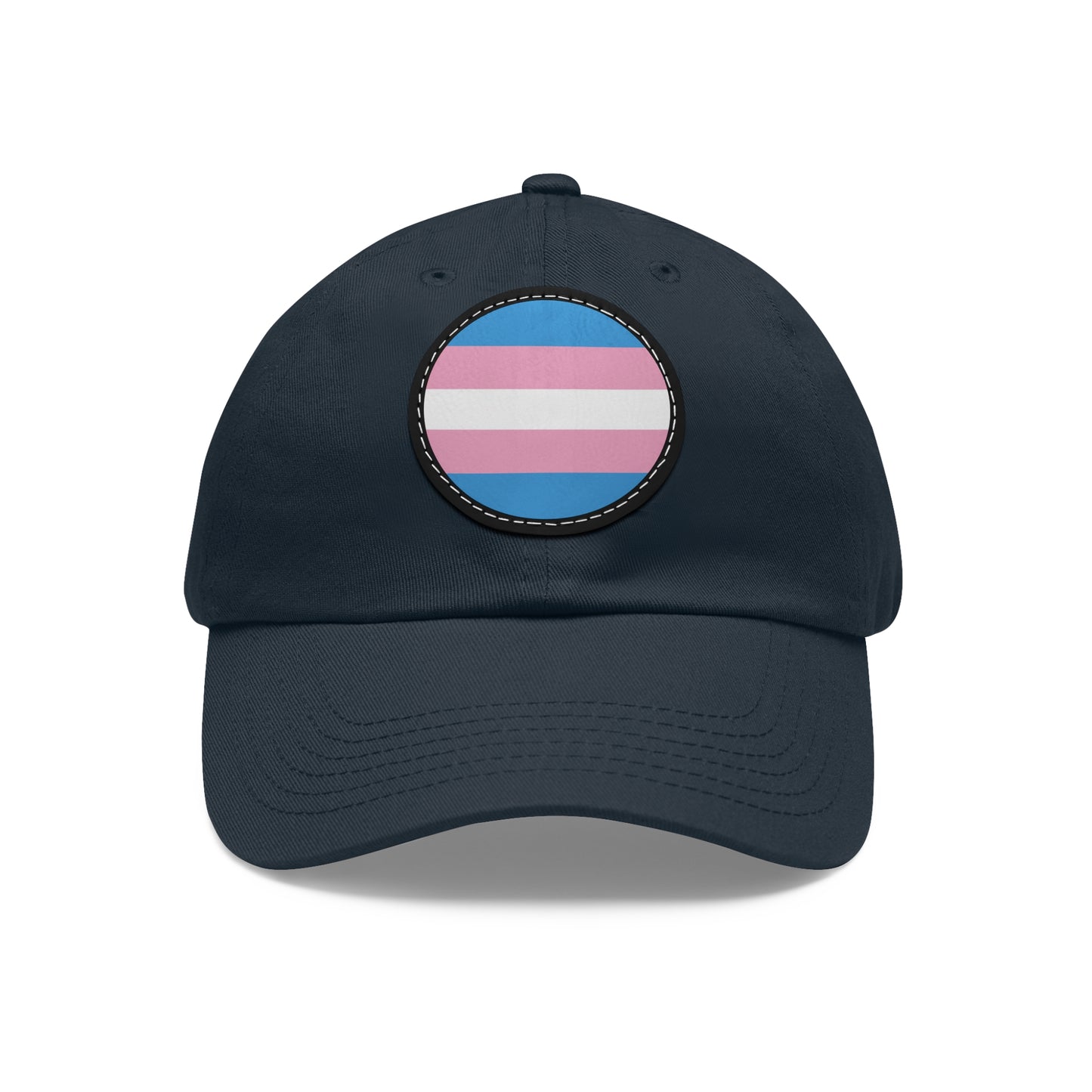 Transgender Trans Pride Hat with Round Patch Navy Black patch One size Transgender 15990817071218721606_2048