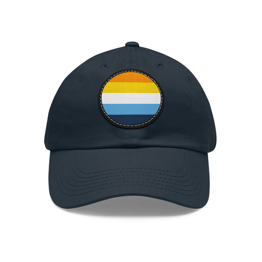 Aroace Pride Hat with Round Patch Navy Black patch One size Aroace 16441053328530865160_2048