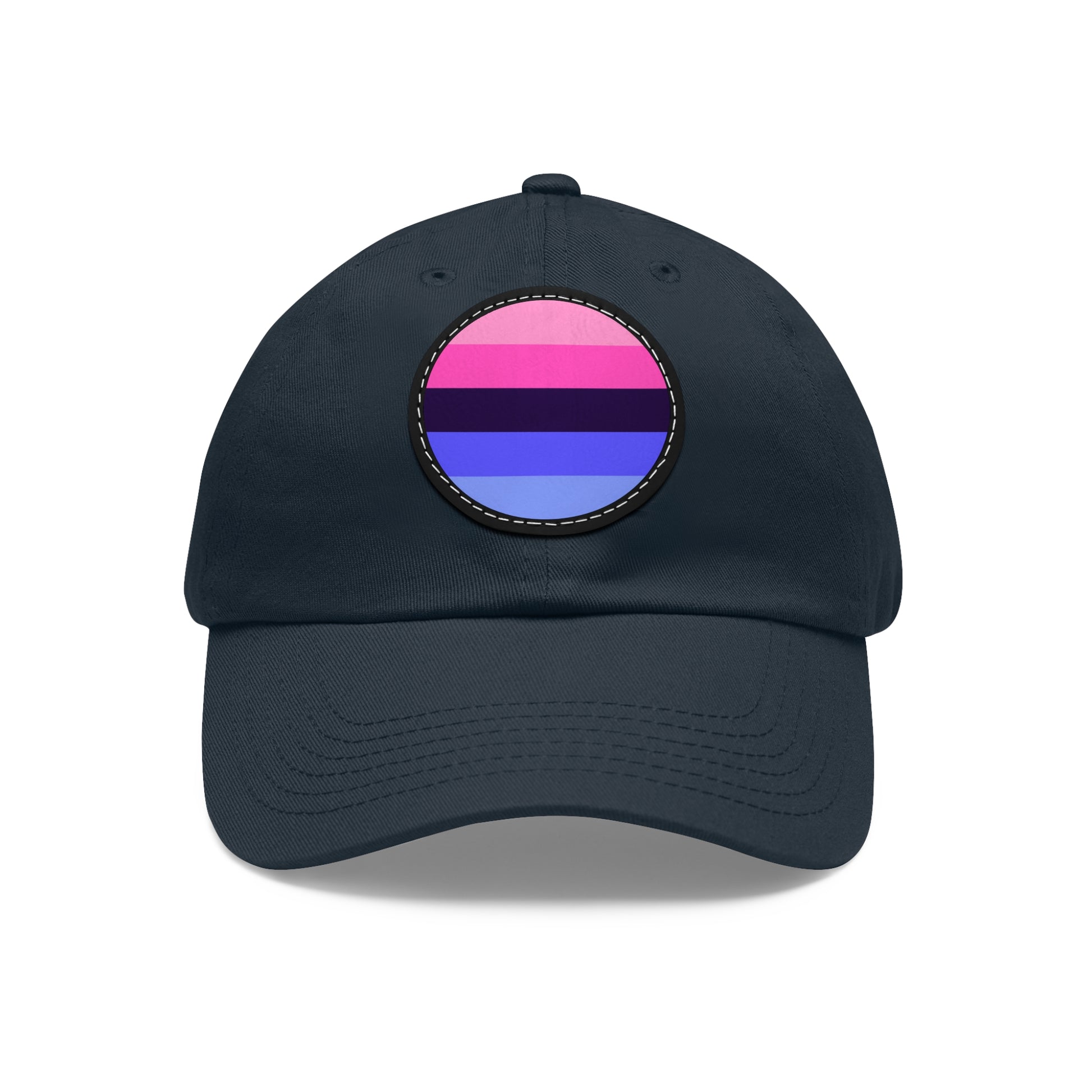 Omnisexual Pride Hat with Round Patch Navy Black patch One size Omnisexual 1670899493895403585_2048