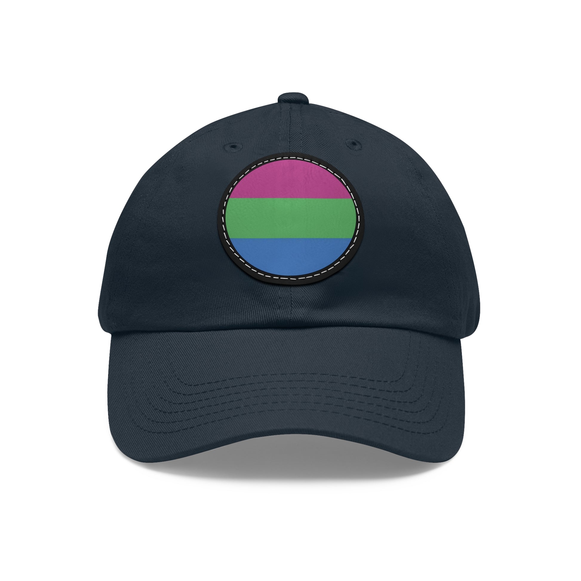 Polysexual Poly Pride Hat with Round Patch Navy Black patch One size Polysexual 17002062322005673780_2048