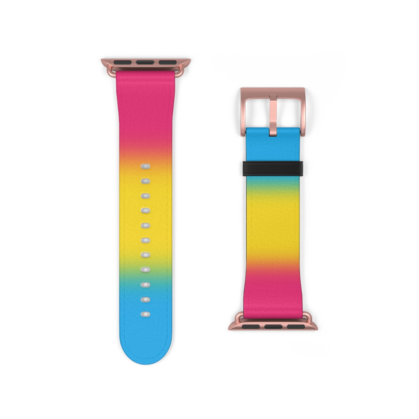 Pansexual Pan Pride Apple Watch Band Strap In Ombre 38 - 41 mm Rose Gold Matte 1724011347270990637_2048