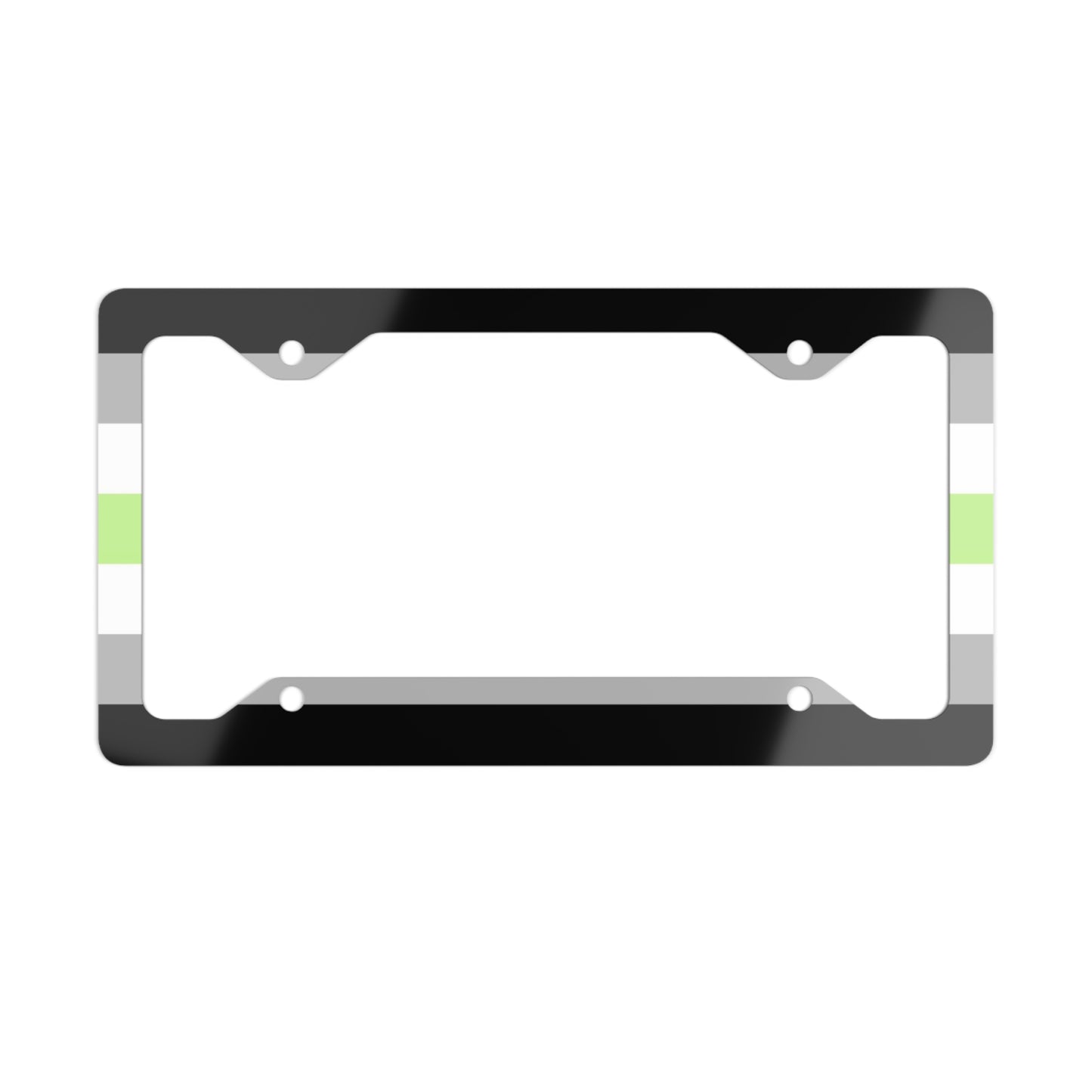 Agender Pride Flag Metal Auto License Plate Frame 12.3" x 6.5" Glossy Agender 17320748652650404526_2048