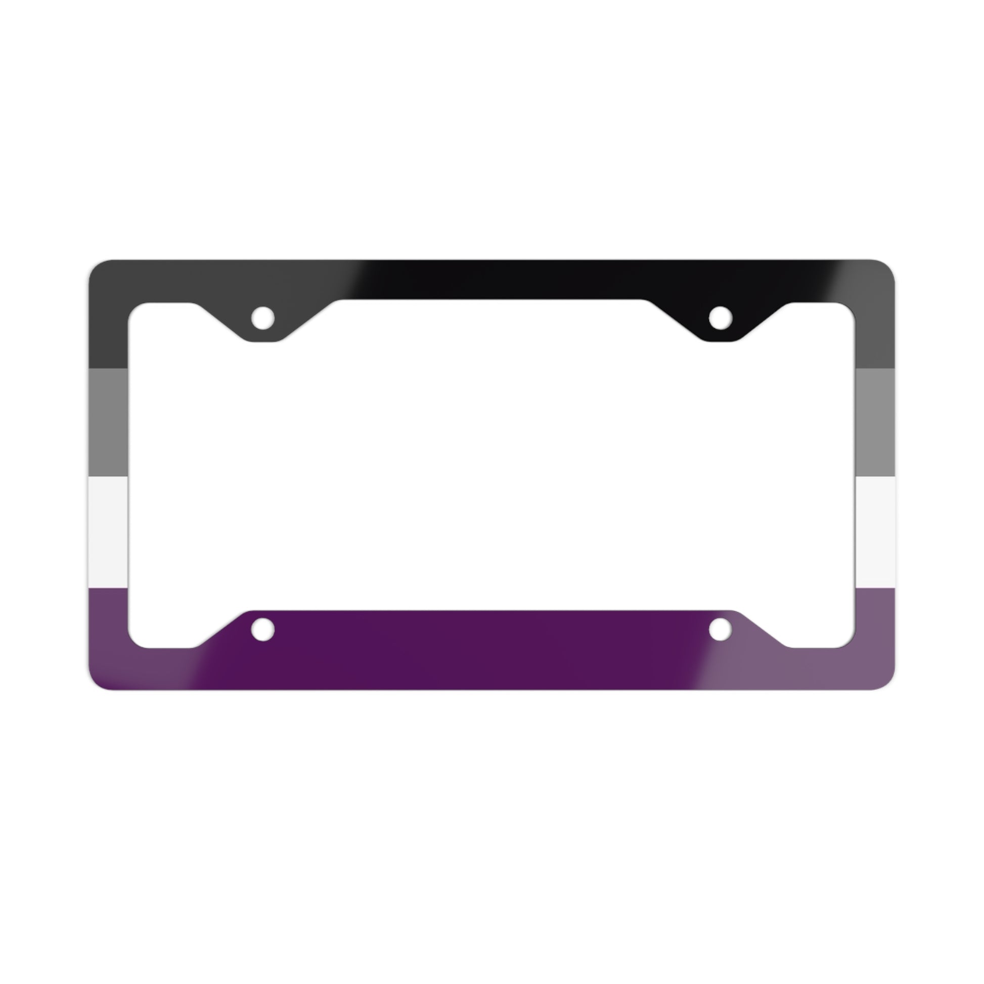 Asexual Ace Pride Flag Metal License Plate Frame 12.3" x 6.5" Glossy Asexual 18138973918820829867_2048