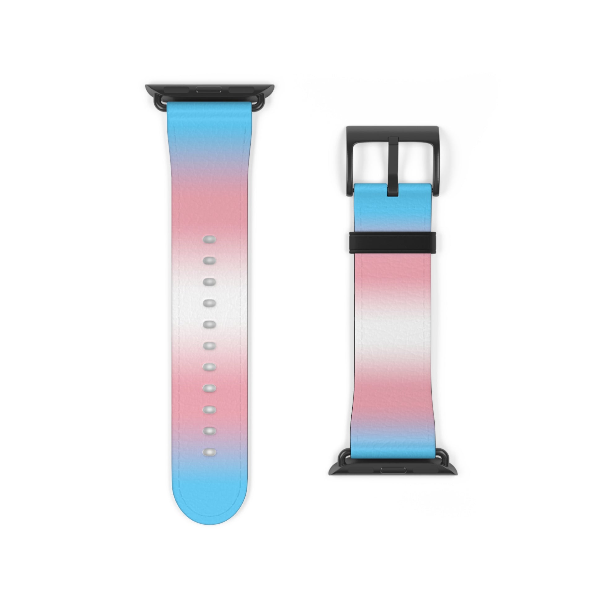 Transgender Trans Pride Apple Watch Band Strap In Ombre 38 - 41 mm Black Matte 18281961805406121249_2048