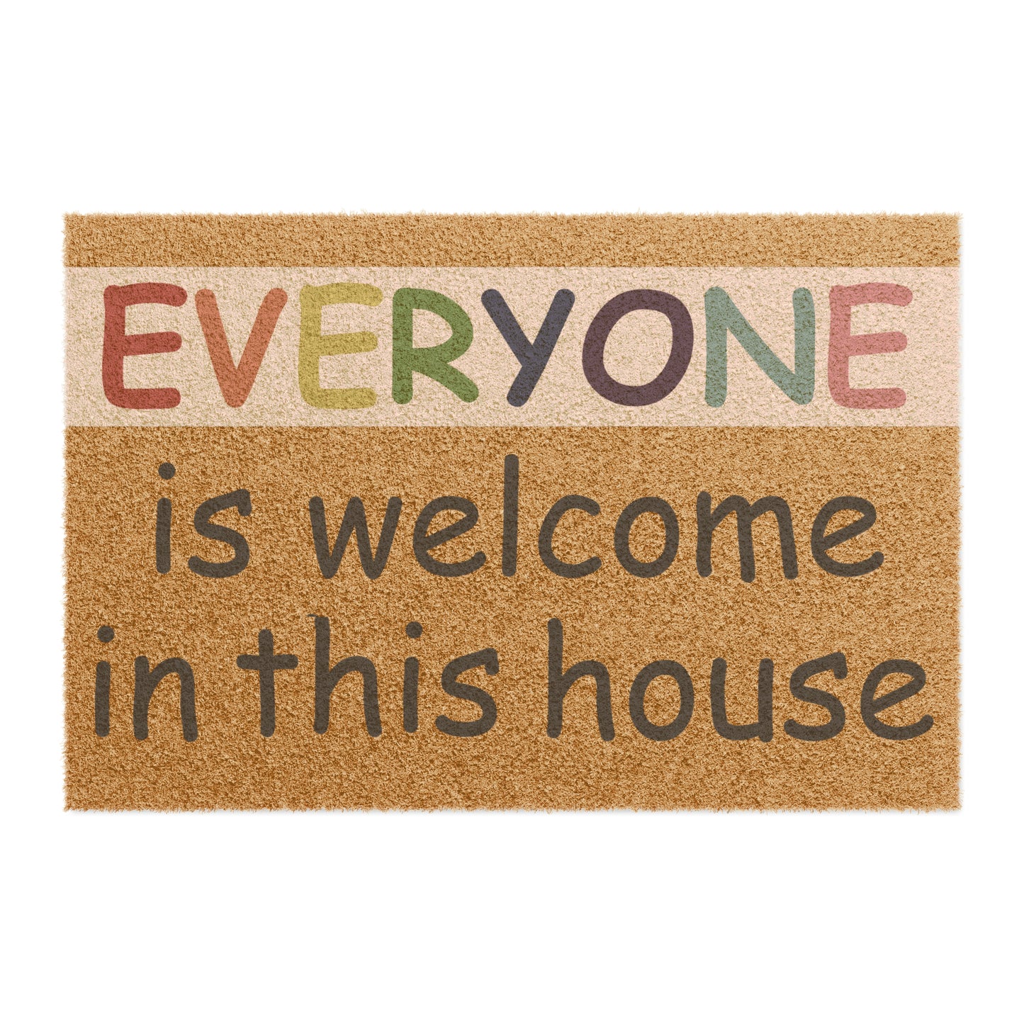 LGBTQ Pride Doormat Everyone is Welcome in this House 24" x 16" Pride 3393091075888113686_2048