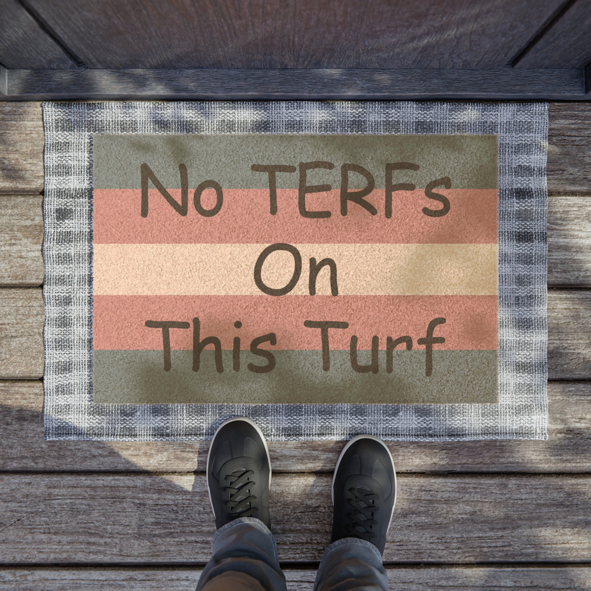 Transgender Trans - No TERFs On This Turf Doormat 3463610764560008245_2048