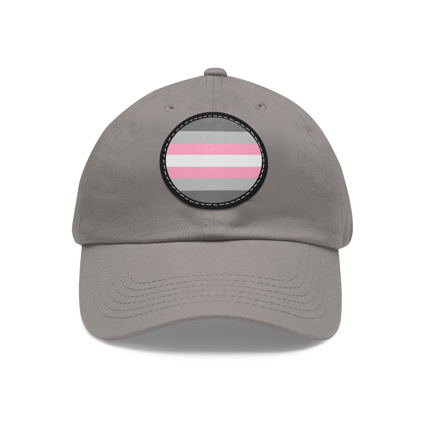 Demigirl Pride Hat with Round Patch Grey Black patch One size Demigirl 3606284466841663794_2048