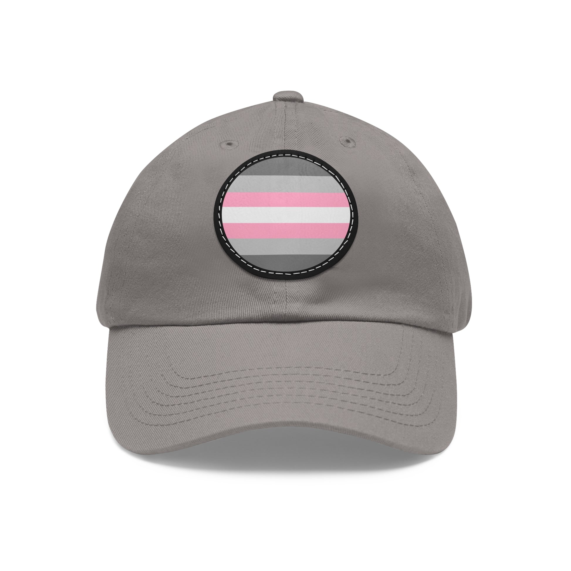 Demigirl Pride Hat with Round Patch Grey Black patch One size Demigirl 3606284466841663794_2048