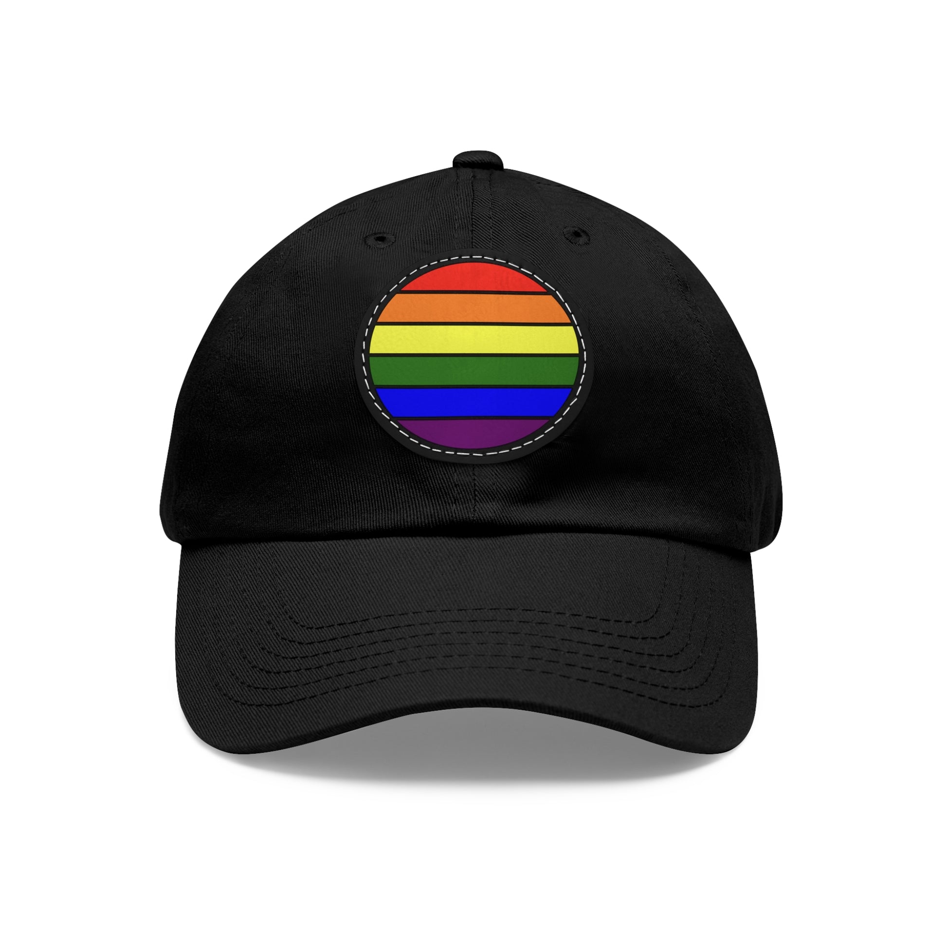 LGBTQ Pride Hat with Round Patch Black Black patch One size Pride 3736955464593608099_2048