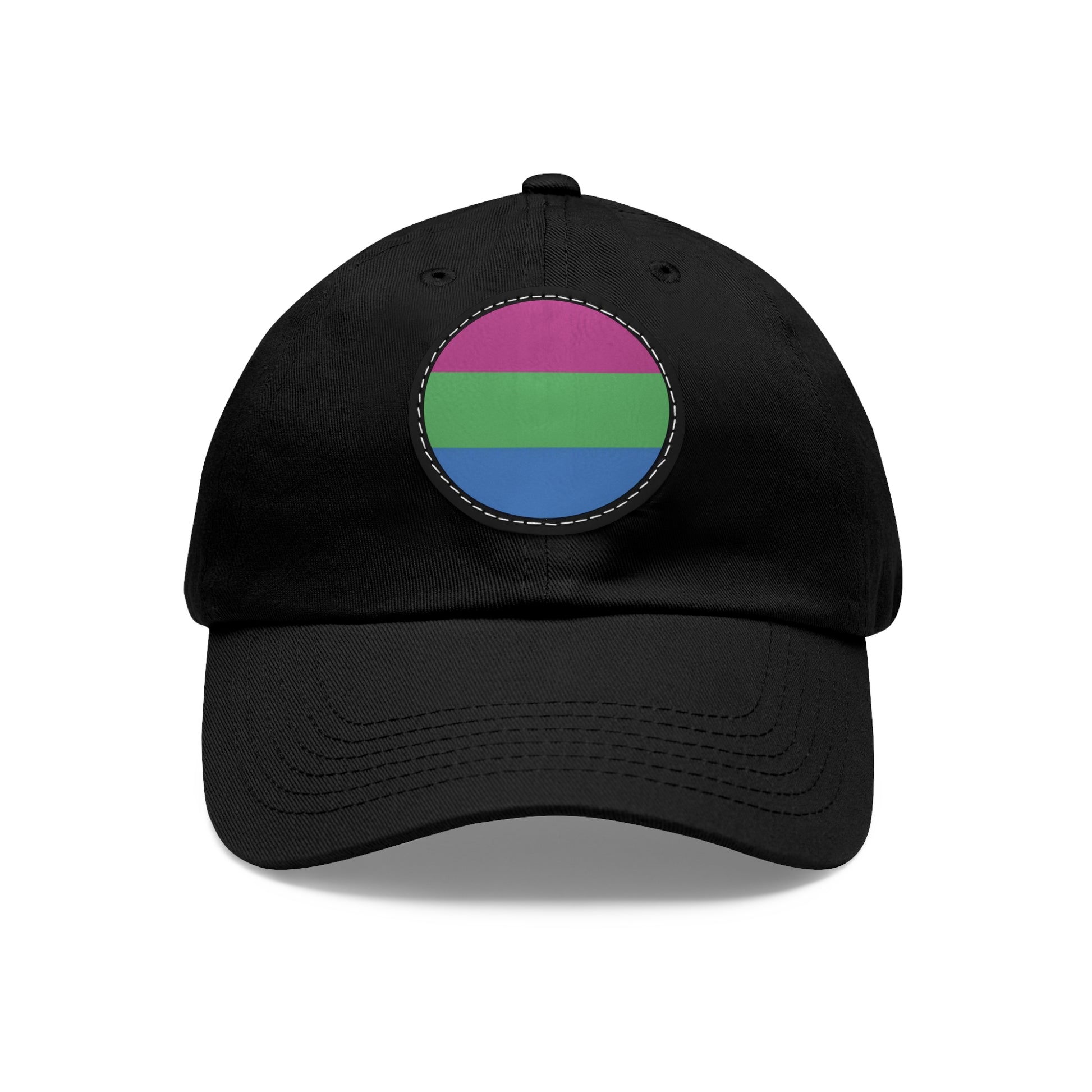 Polysexual Poly Pride Hat with Round Patch Black Black patch One size Polysexual 3750594292164005138_2048