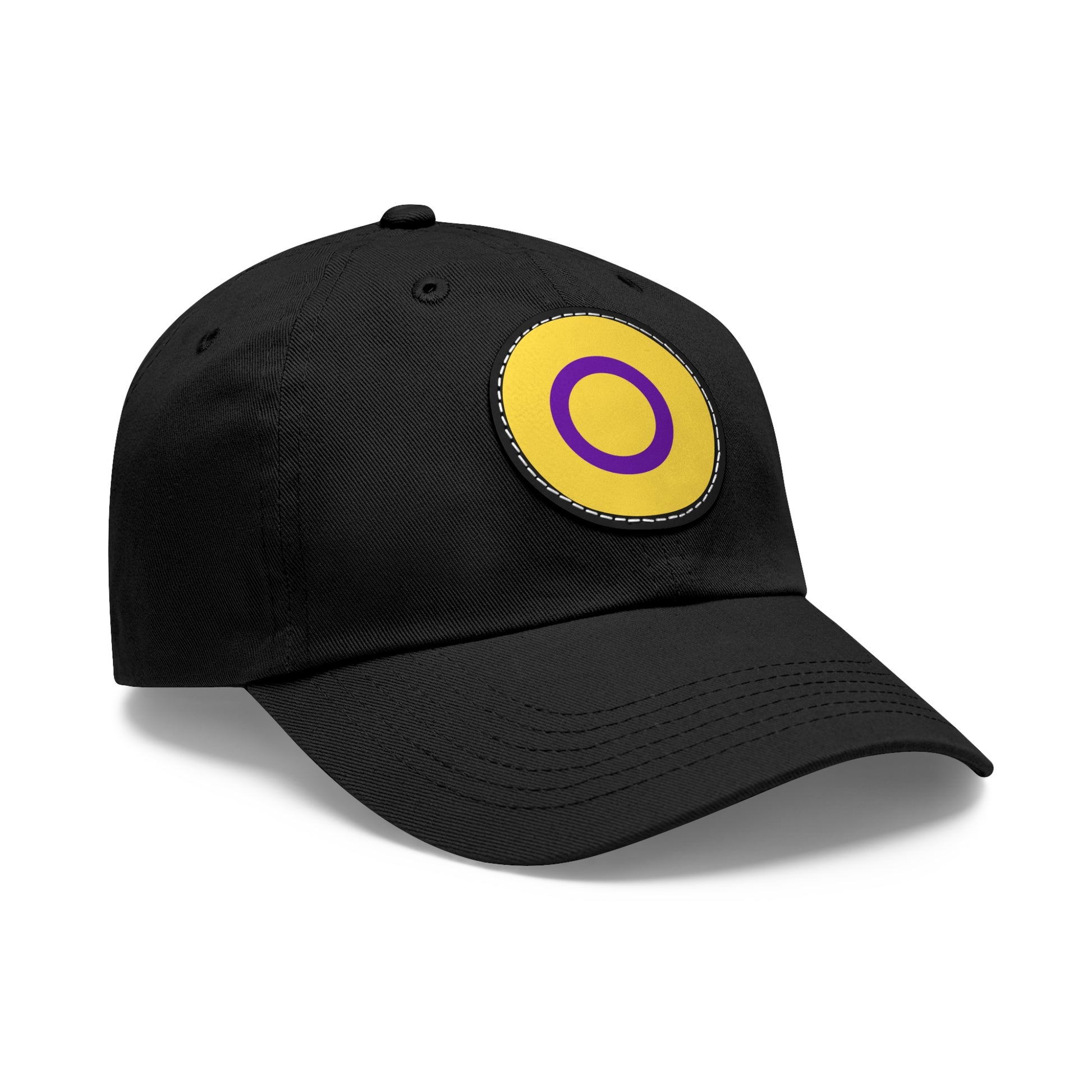 Intersex Pride Hat with Round Patch 4170470473903137310_2048