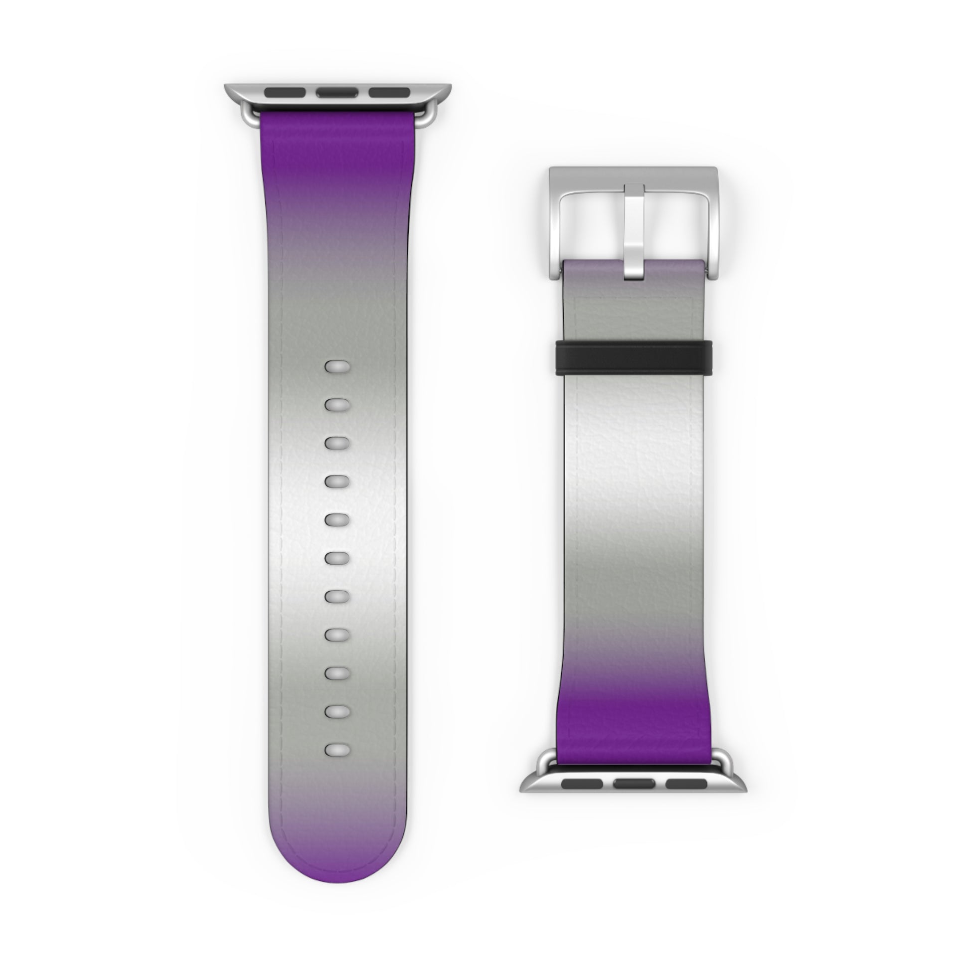 Greysexual Pride Apple Watch Band Strap In Ombre 42 - 45 mm Silver Matte 4956719969699204713_2048