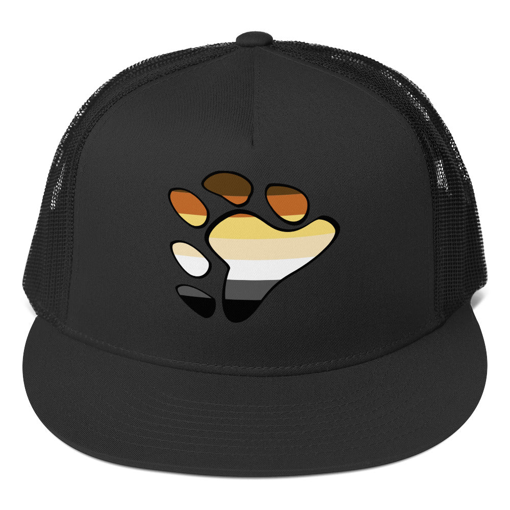 Gay Bear Paw Trucker Cap Black Gay 5-panel-trucker-cap-black-front-66b2616ac8911