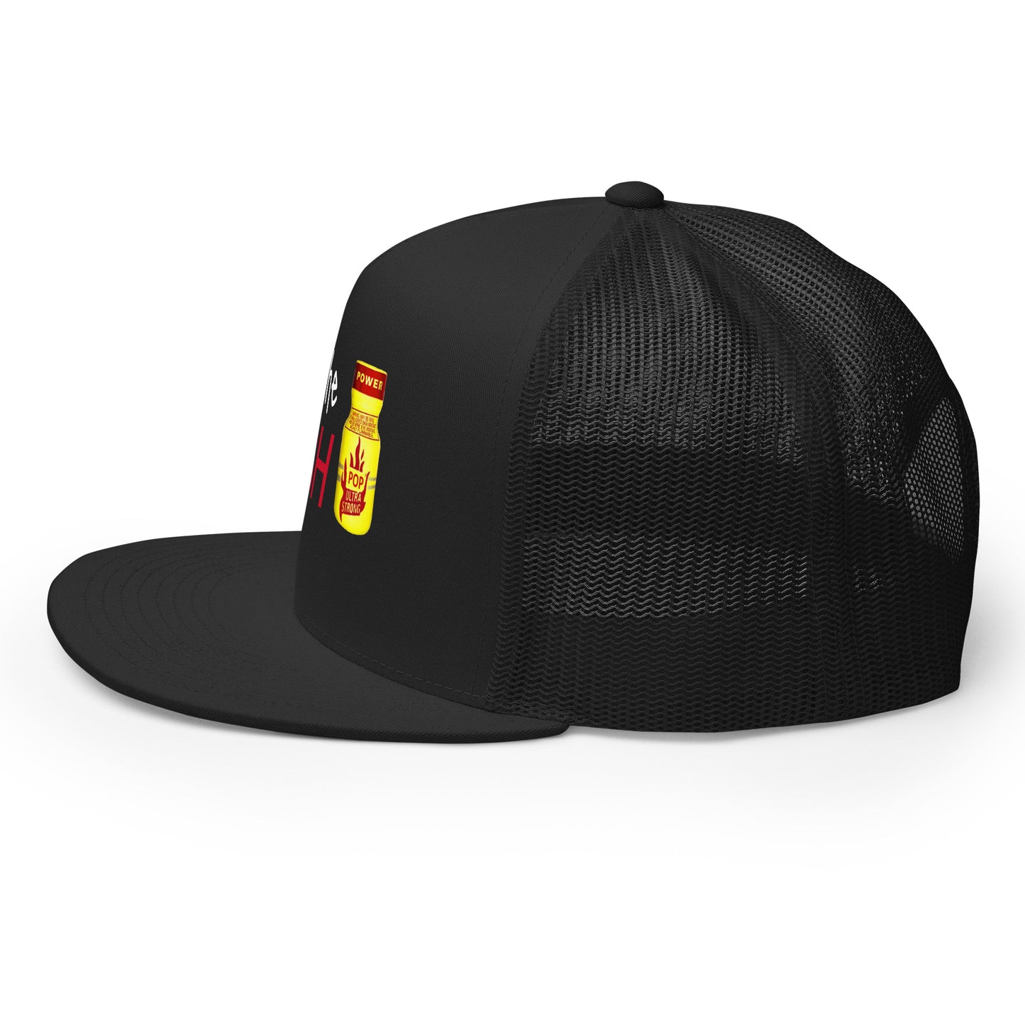 Feel the Rush Trucker Baseball Cap Hat 5-panel-trucker-cap-black-left-66aec9c331b91