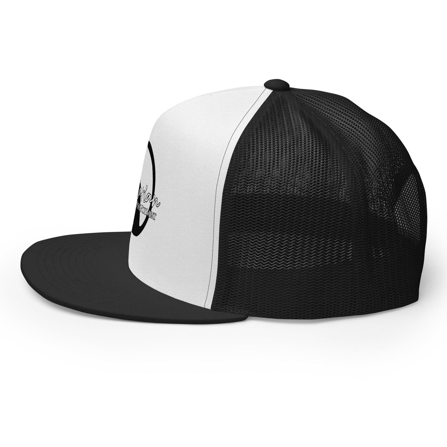 Vagitarian Trucker Baseball Cap Hat 5-panel-trucker-cap-black-white-black-left-66aeb7f1dea79