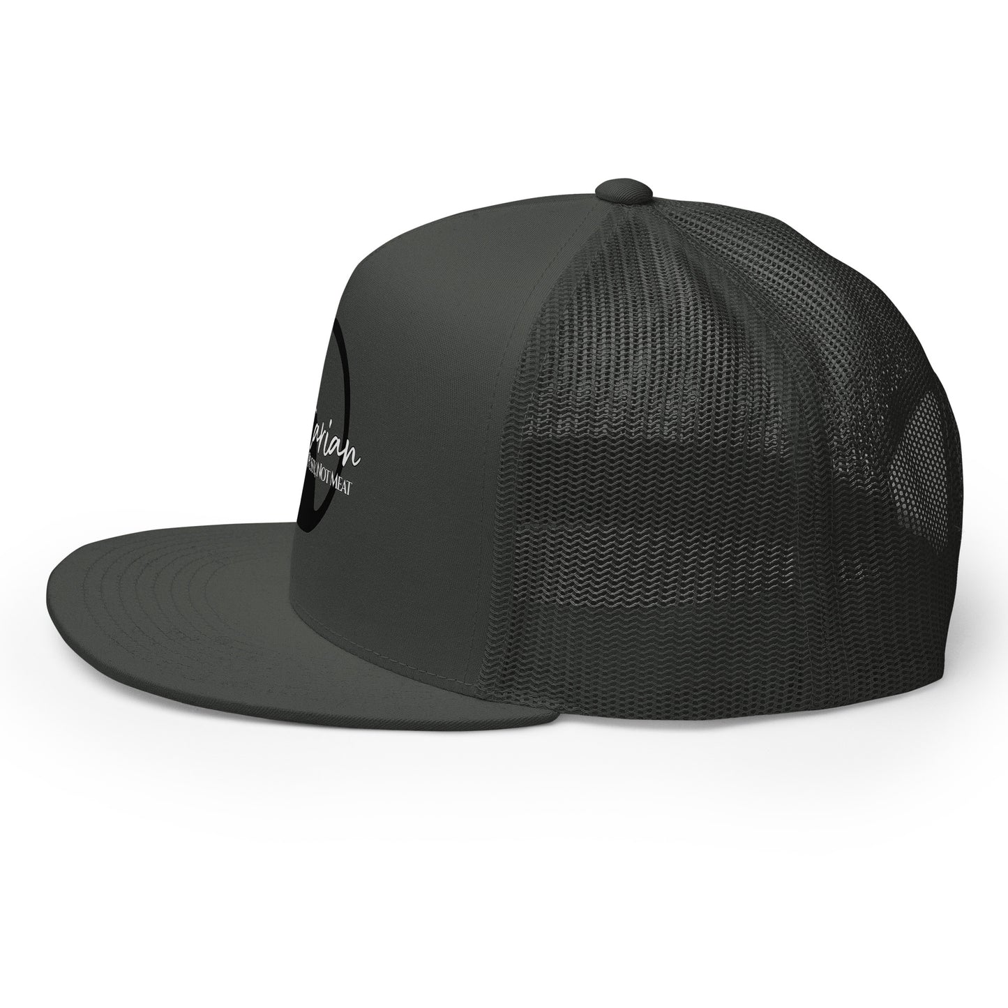 Vagitarian Trucker Baseball Cap Hat 5-panel-trucker-cap-charcoal-left-66aeb7f1de1c0