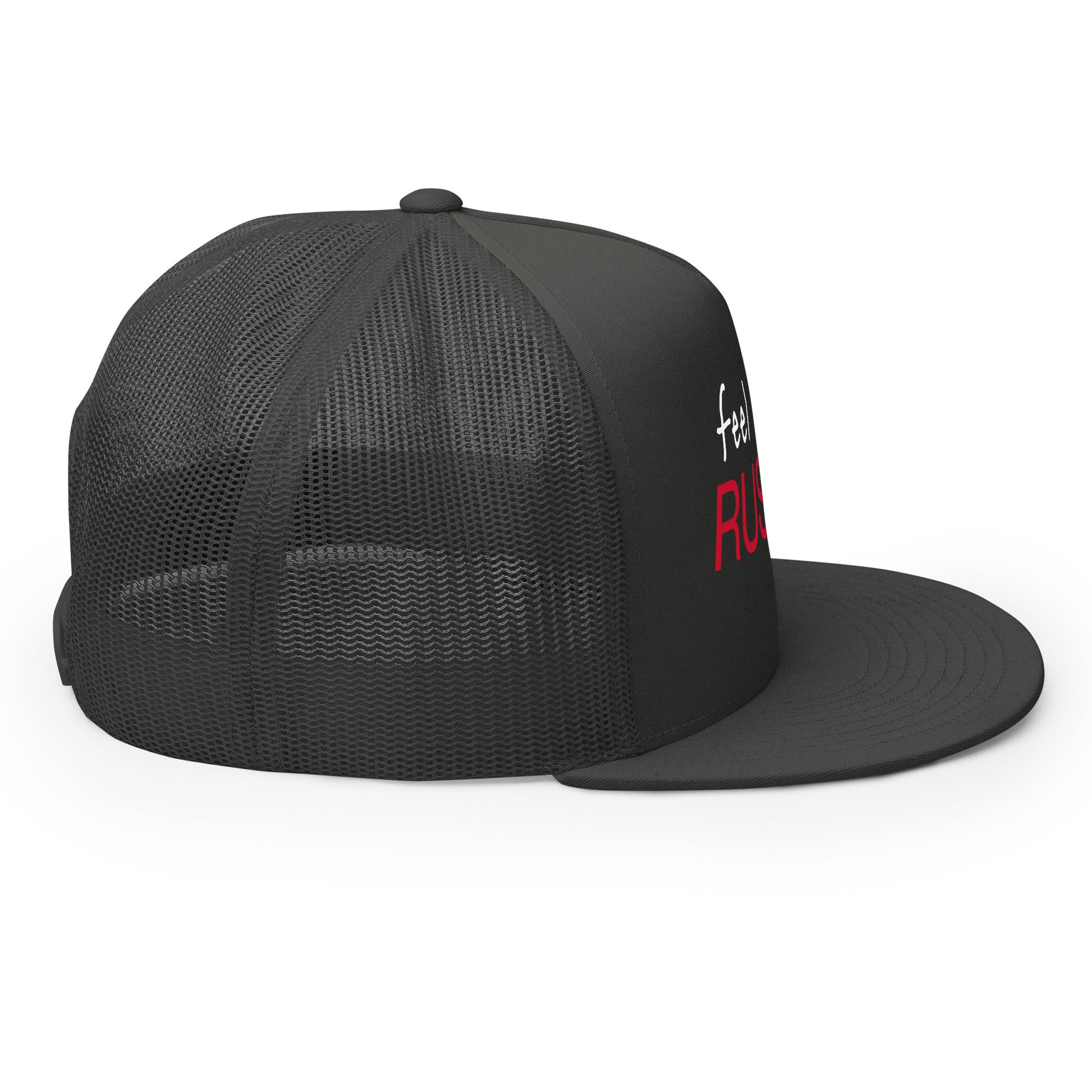 Feel the Rush Trucker Baseball Cap Hat 5-panel-trucker-cap-charcoal-right-66aec9c332b61