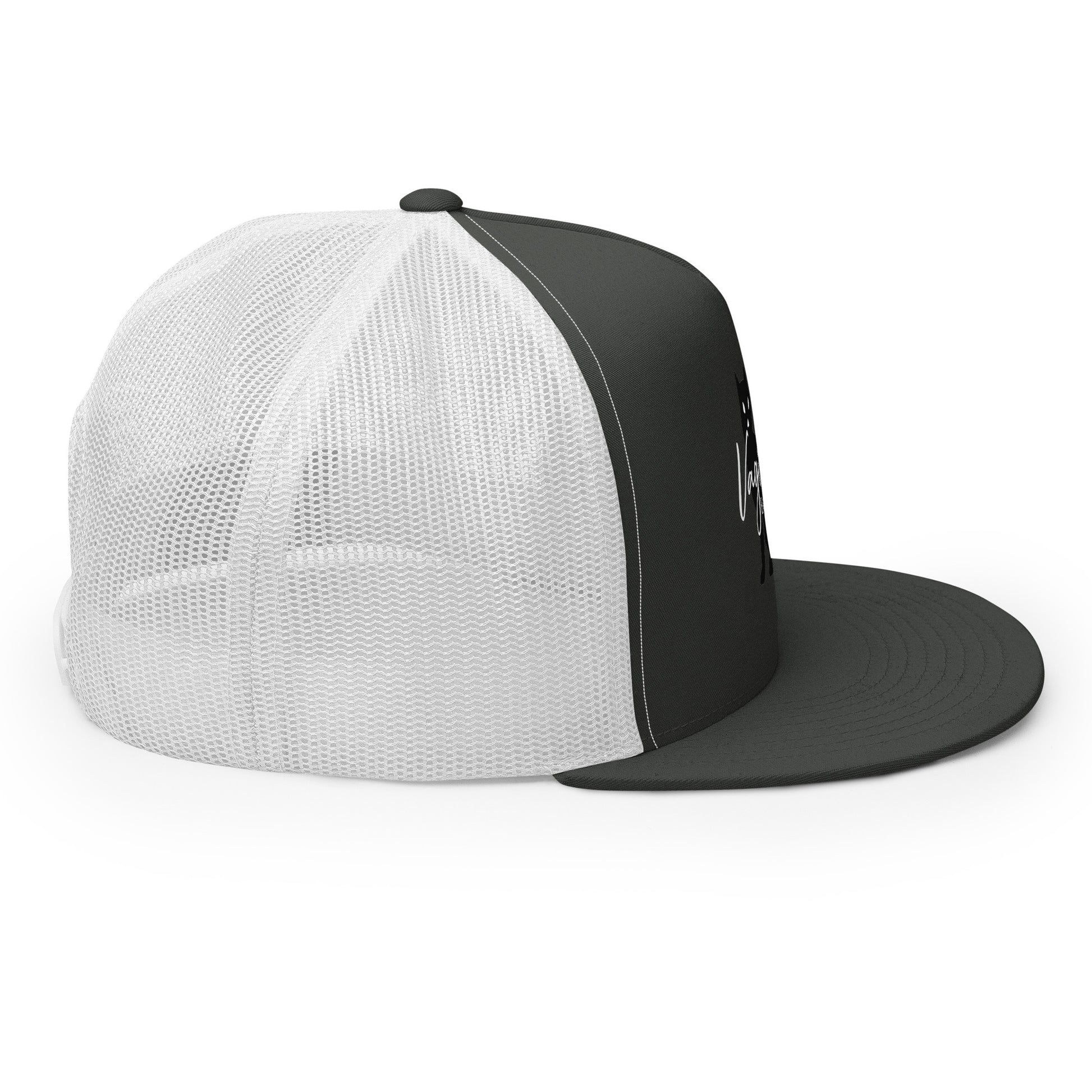 Vagitarian Trucker Baseball Cap Hat 5-panel-trucker-cap-charcoal-white-right-66aeb7f1de603