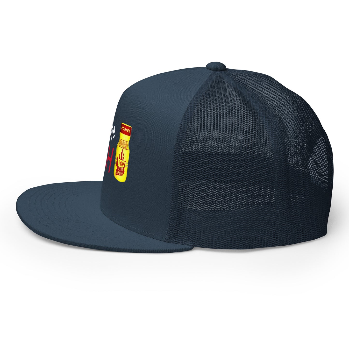 Feel the Rush Trucker Baseball Cap Hat 5-panel-trucker-cap-navy-left-66aec9c332047