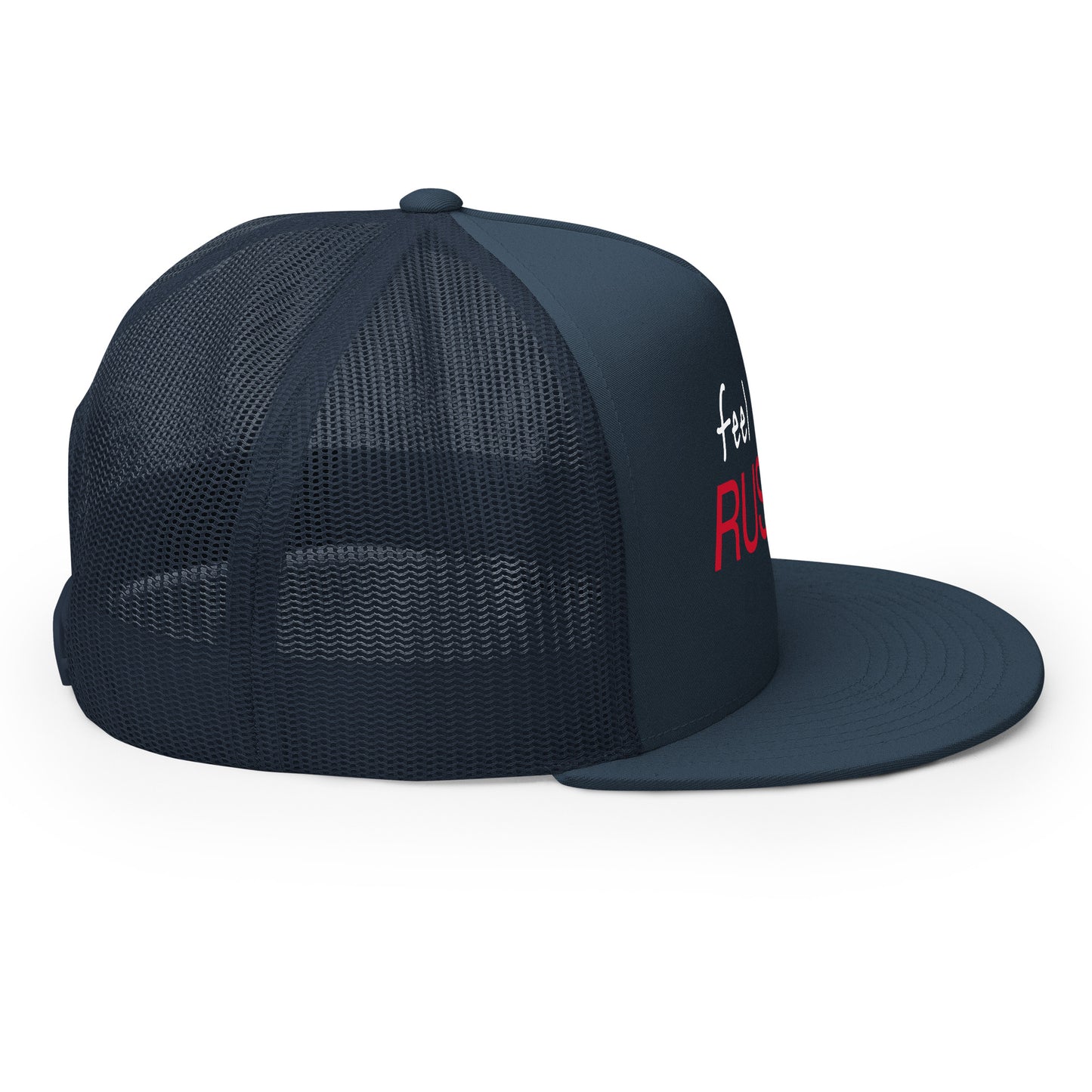 Feel the Rush Trucker Baseball Cap Hat 5-panel-trucker-cap-navy-right-66aec9c332192