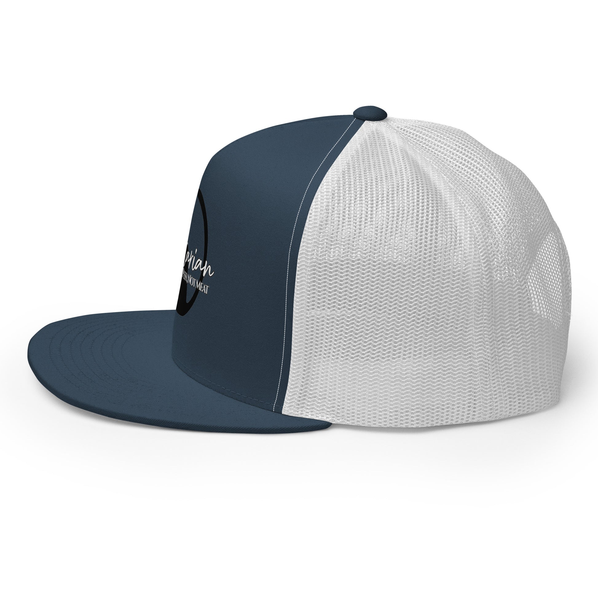 Vagitarian Trucker Baseball Cap Hat 5-panel-trucker-cap-navy-white-left-66aeb7f1dde46