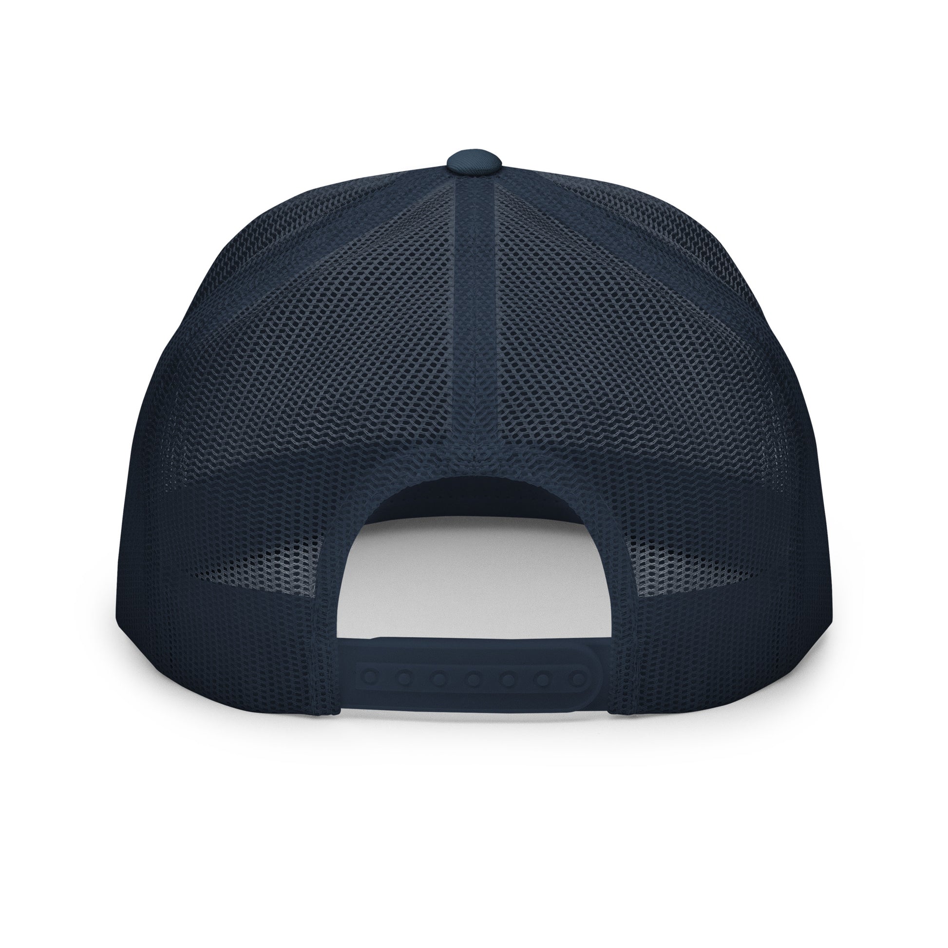 Feel the Rush Trucker Baseball Cap Hat 5-panel-trucker-cap-navy-white-navy-back-66aec9c333cda