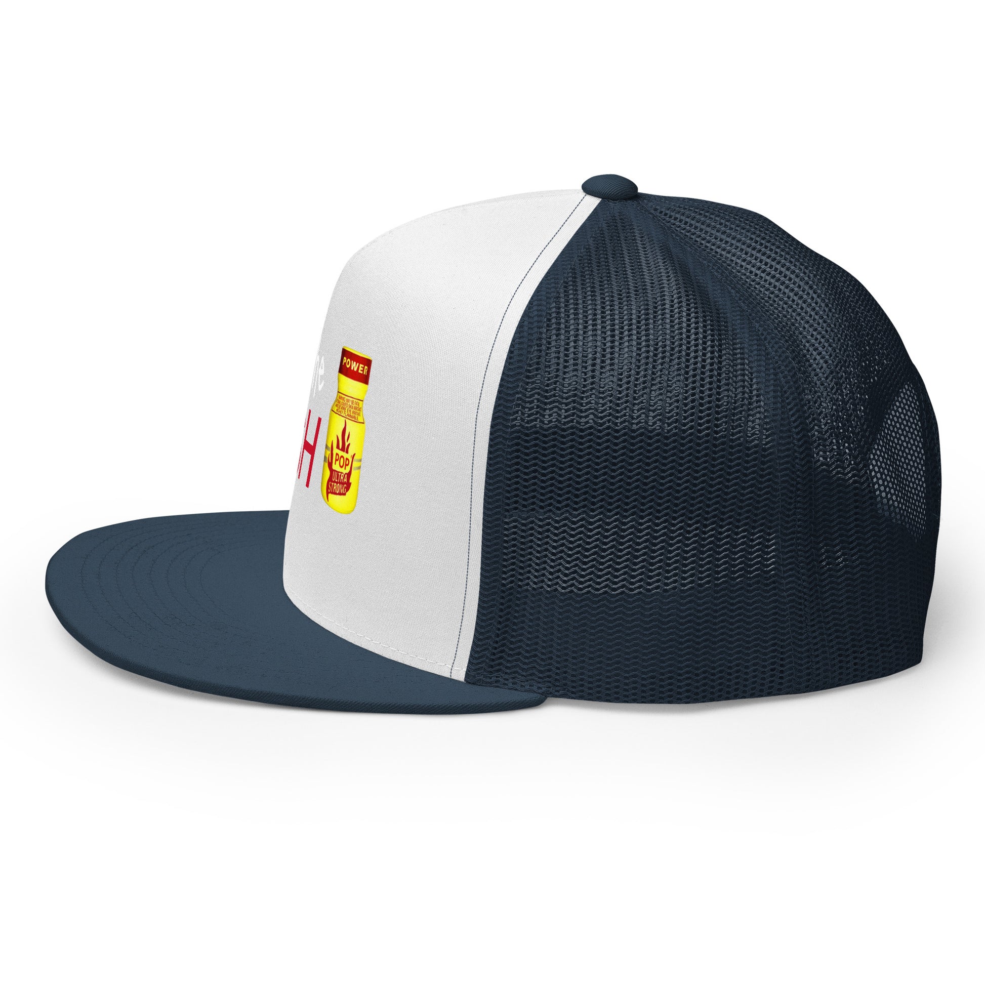 Feel the Rush Trucker Baseball Cap Hat 5-panel-trucker-cap-navy-white-navy-left-66aec9c333d86