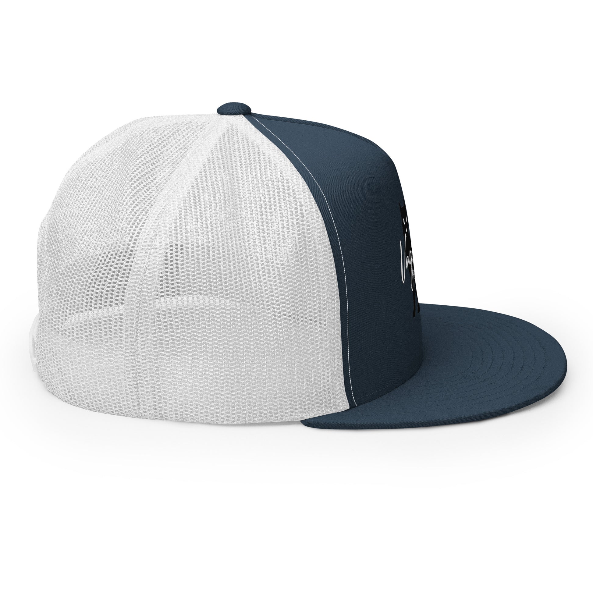 Vagitarian Trucker Baseball Cap Hat 5-panel-trucker-cap-navy-white-right-66aeb7f1ddf28