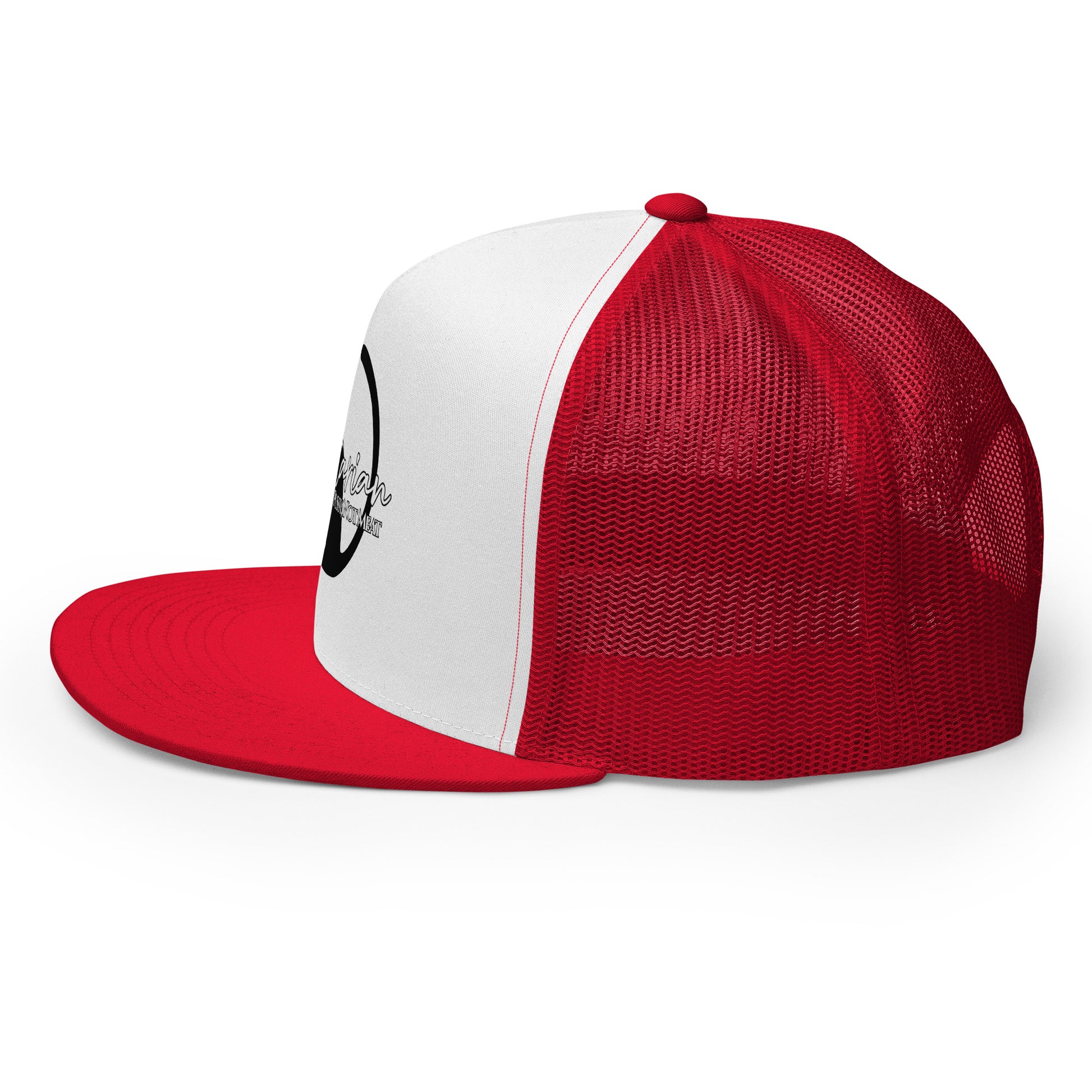 Vagitarian Trucker Baseball Cap Hat 5-panel-trucker-cap-red-white-red-left-66aeb7f1ded07