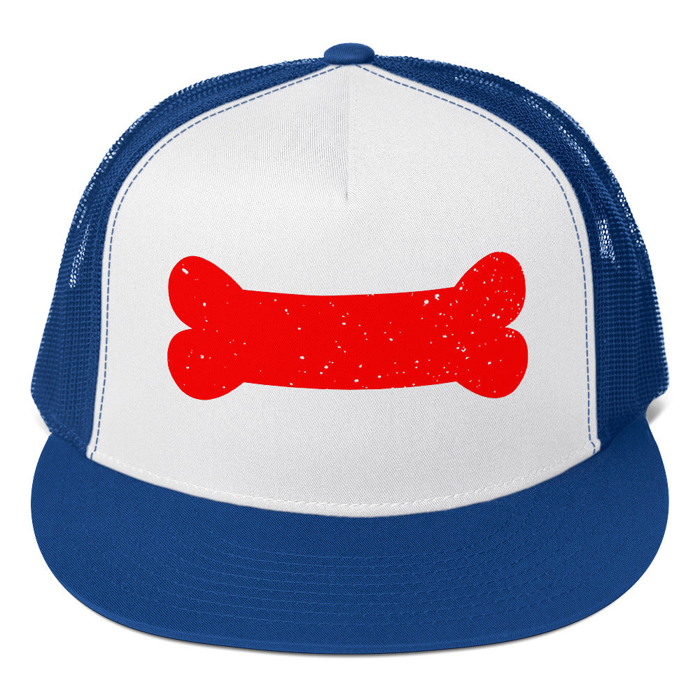 Puppy Pup Play Bone Trucker Cap Royal White Royal 5-panel-trucker-cap-royal-white-royal-front-66b261db7f80e