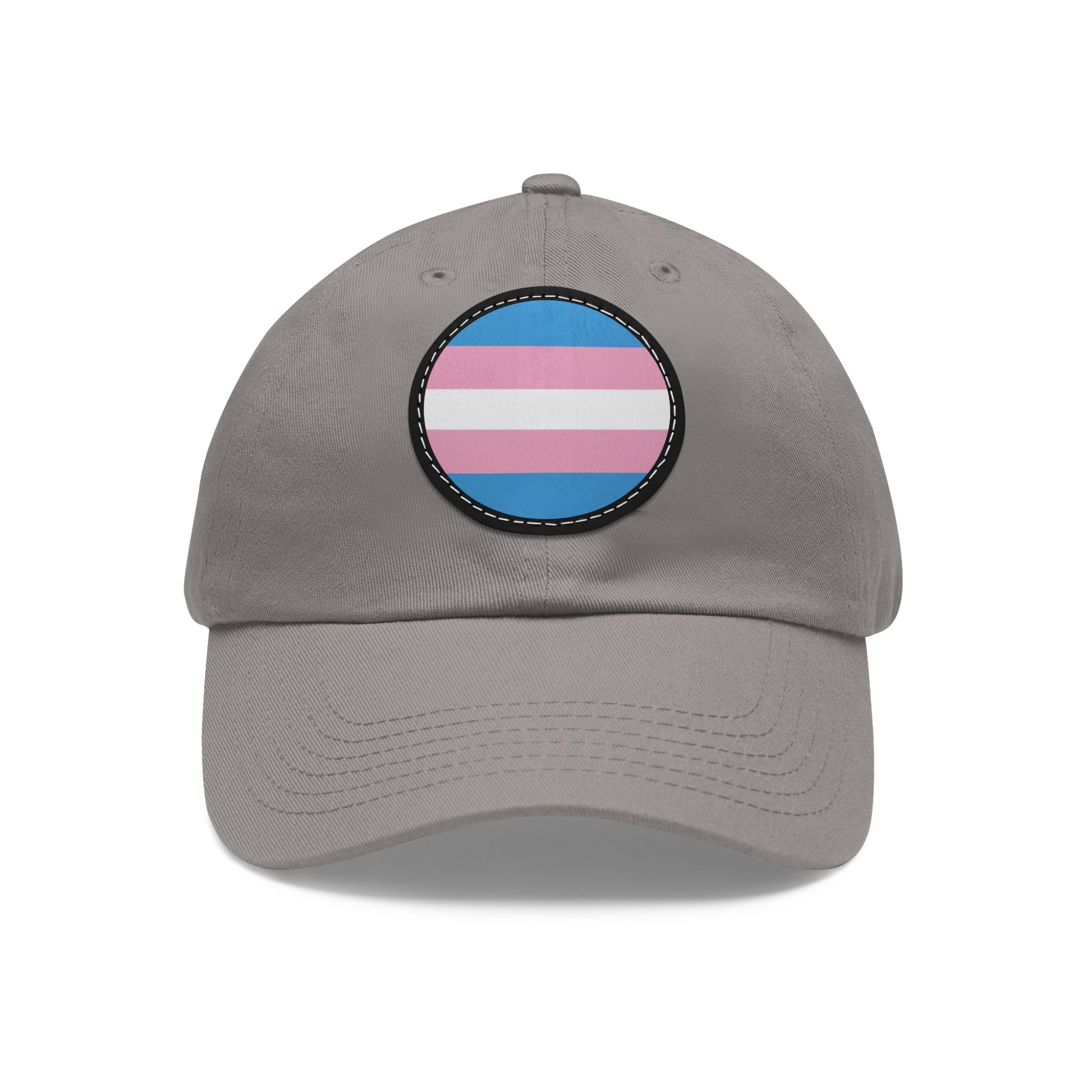 Transgender Trans Pride Hat with Round Patch Grey Black patch One size Transgender 5084095457686099513_2048