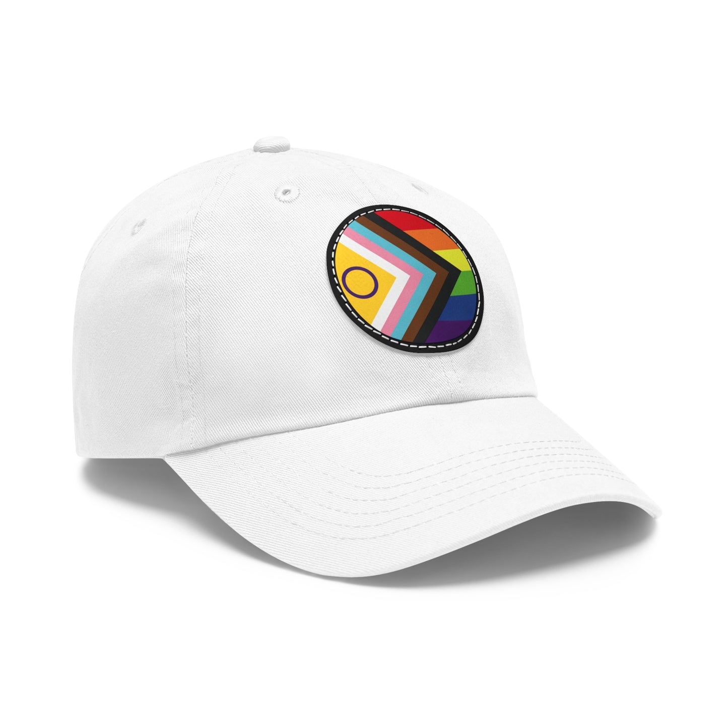 LGBTQ Intersex Progress Pride Hat with Round Patch 518486779823135339_2048