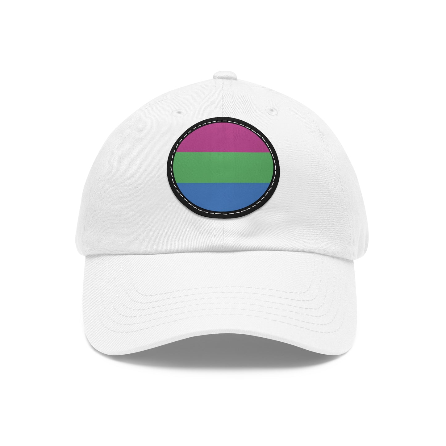 Polysexual Poly Pride Hat with Round Patch White Black patch One size Polysexual 5196165845833176087_2048