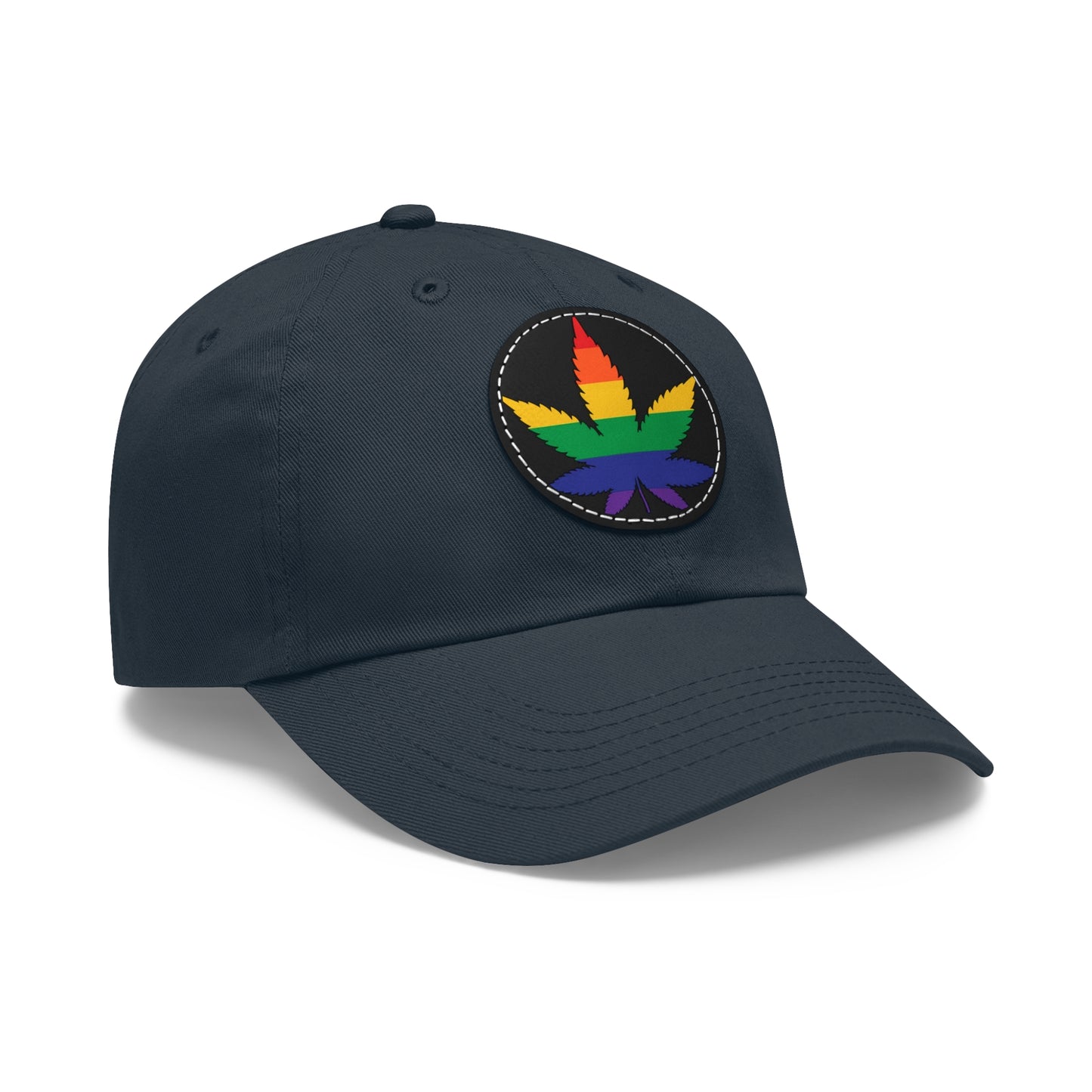 LGBTQ Pride Weed Hat with Round Patch 5348512642830702200_2048