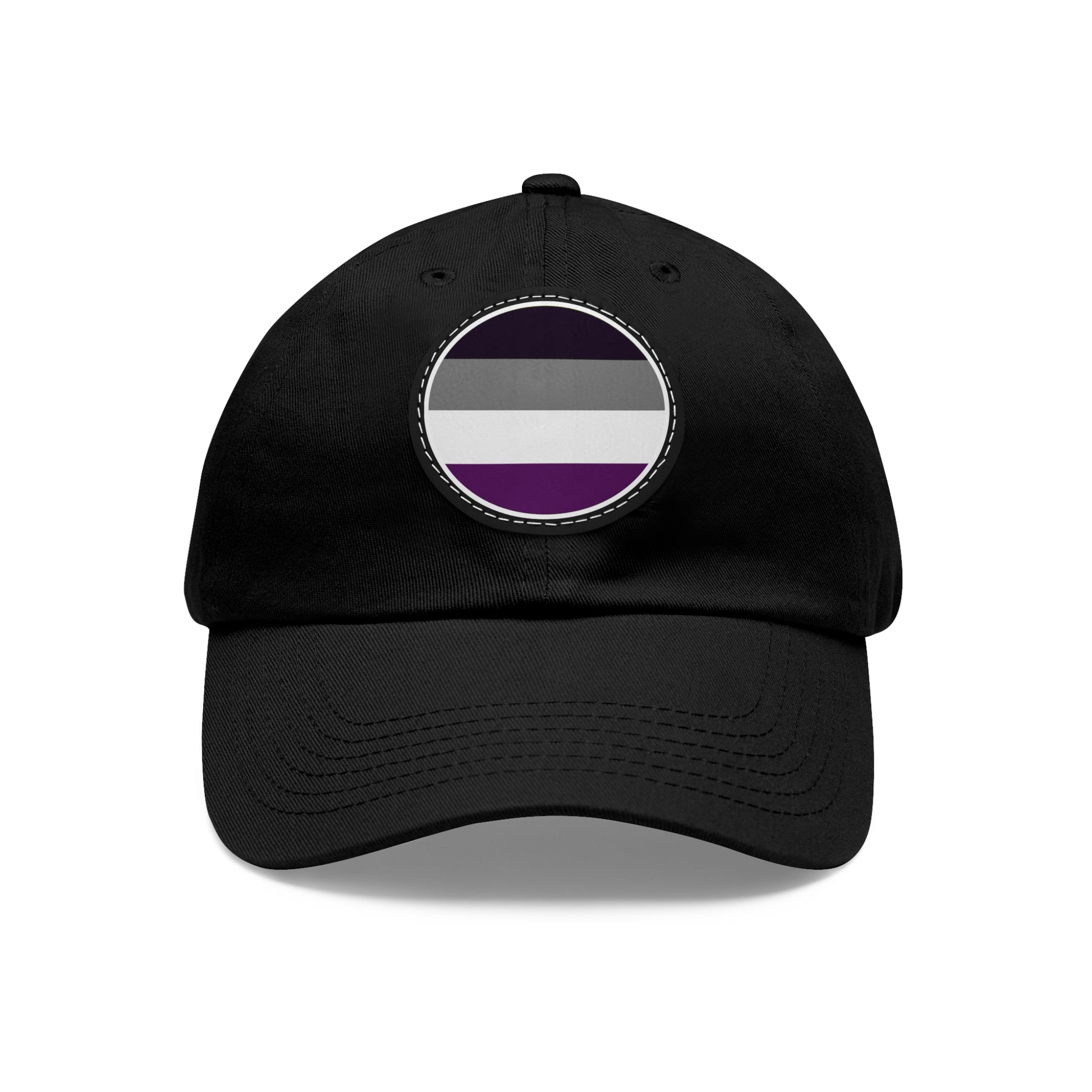 Asexual Ace Pride Hat with Round Patch Black Black patch One size Asexual 5462610628025122582_2048