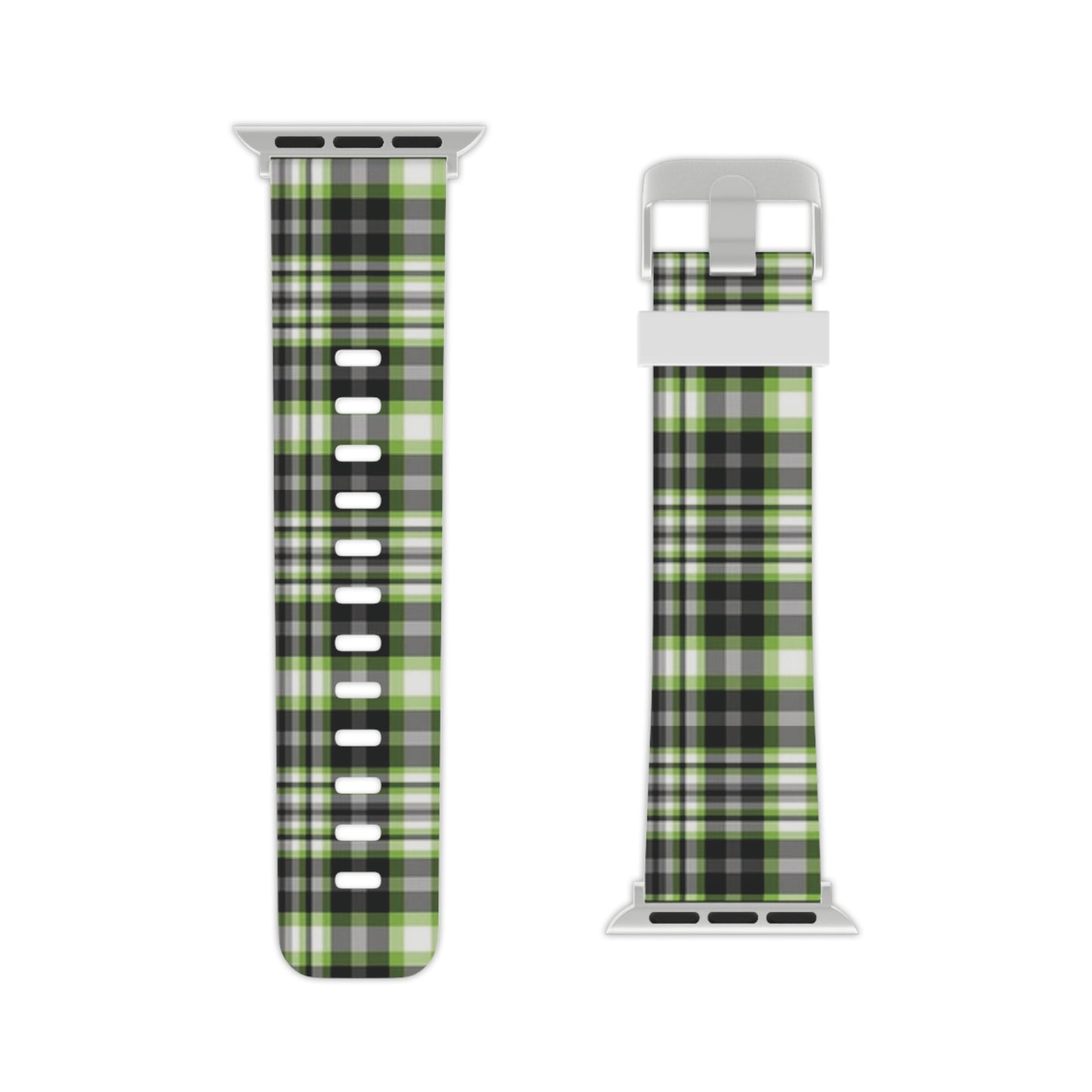 Agender Pride Watch Band for Apple Watch in Plaid 7.5'' × 0.75'' 42 - 44 mm Silver Agender 6095169381769059555_2048