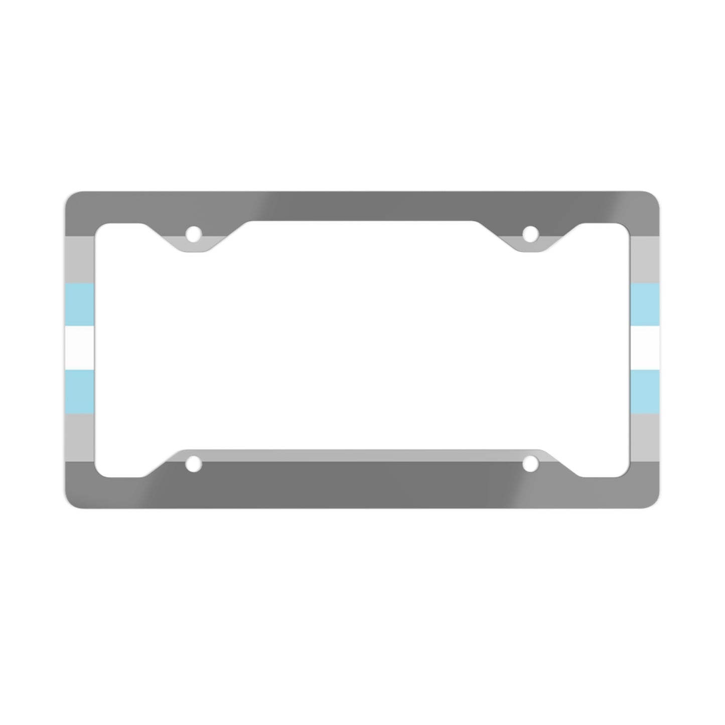 Demiboy Pride Flag Metal License Plate Frame 12.3" x 6.5" Glossy Demiboy 6252900916627474510_2048