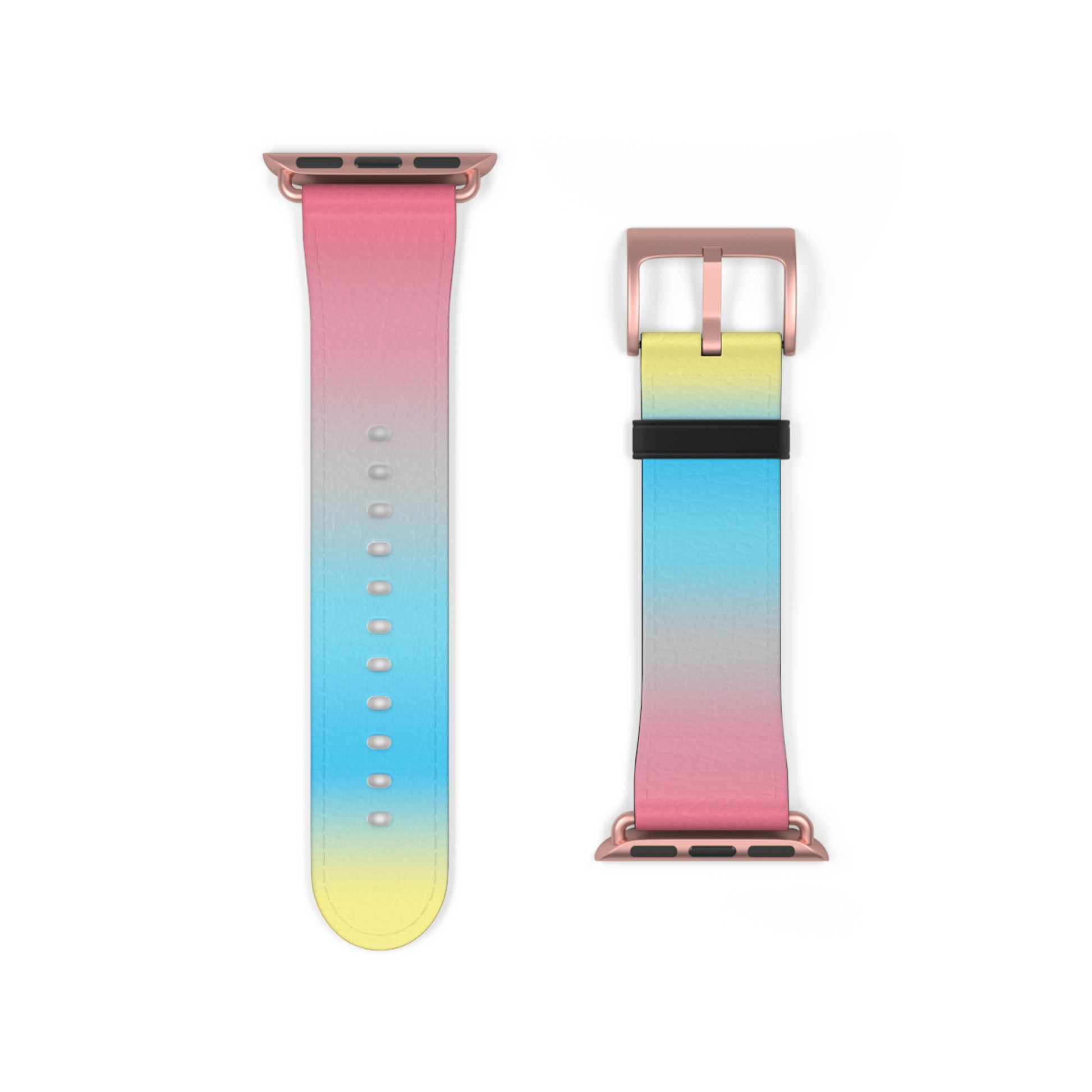 Genderflux Pride Apple Watch Band Strap In Ombre 38 - 41 mm Rose Gold Matte 6848009465858873235_2048