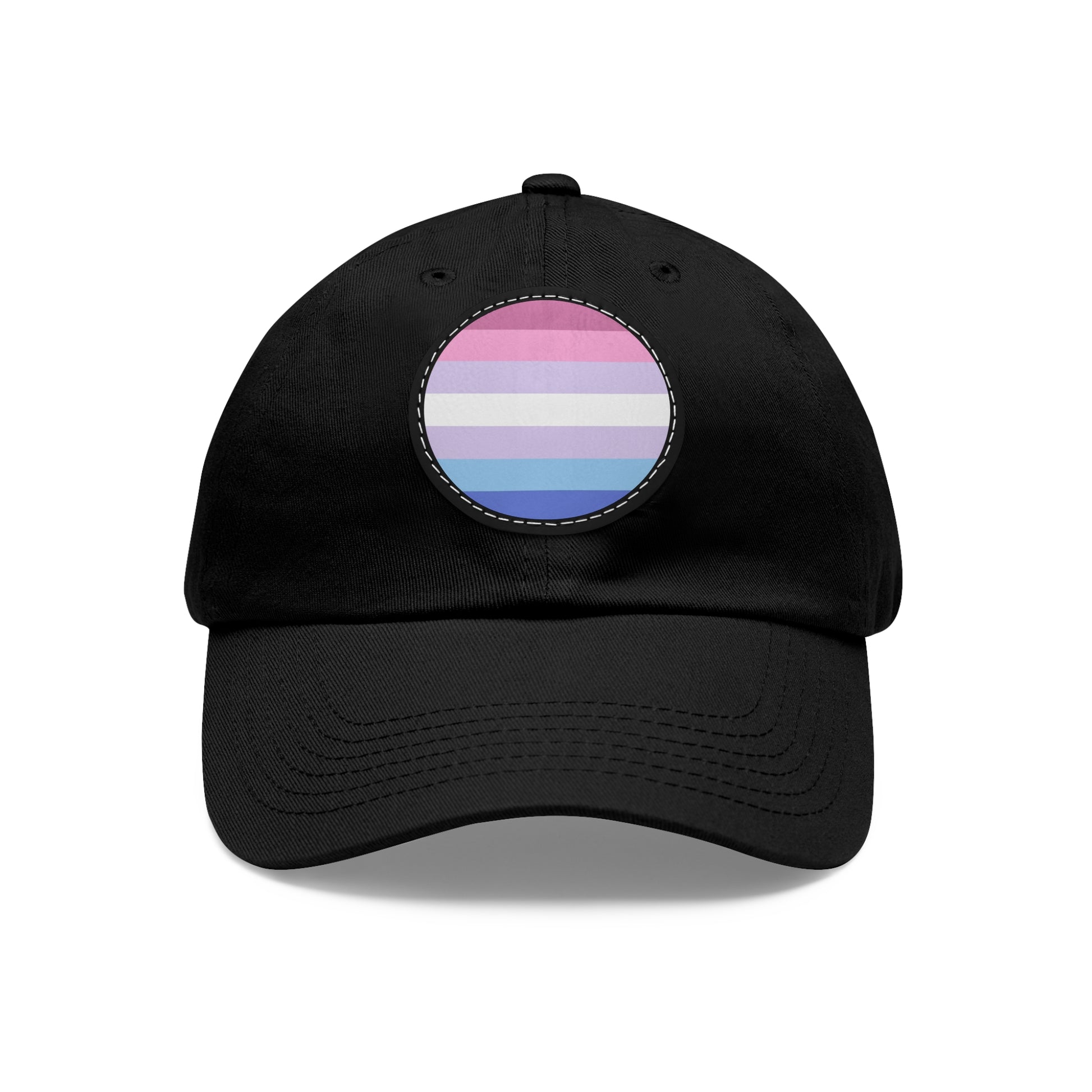 Bigender Pride Hat with Round Patch Black Black patch One size Bigender 6927217093915949304_2048