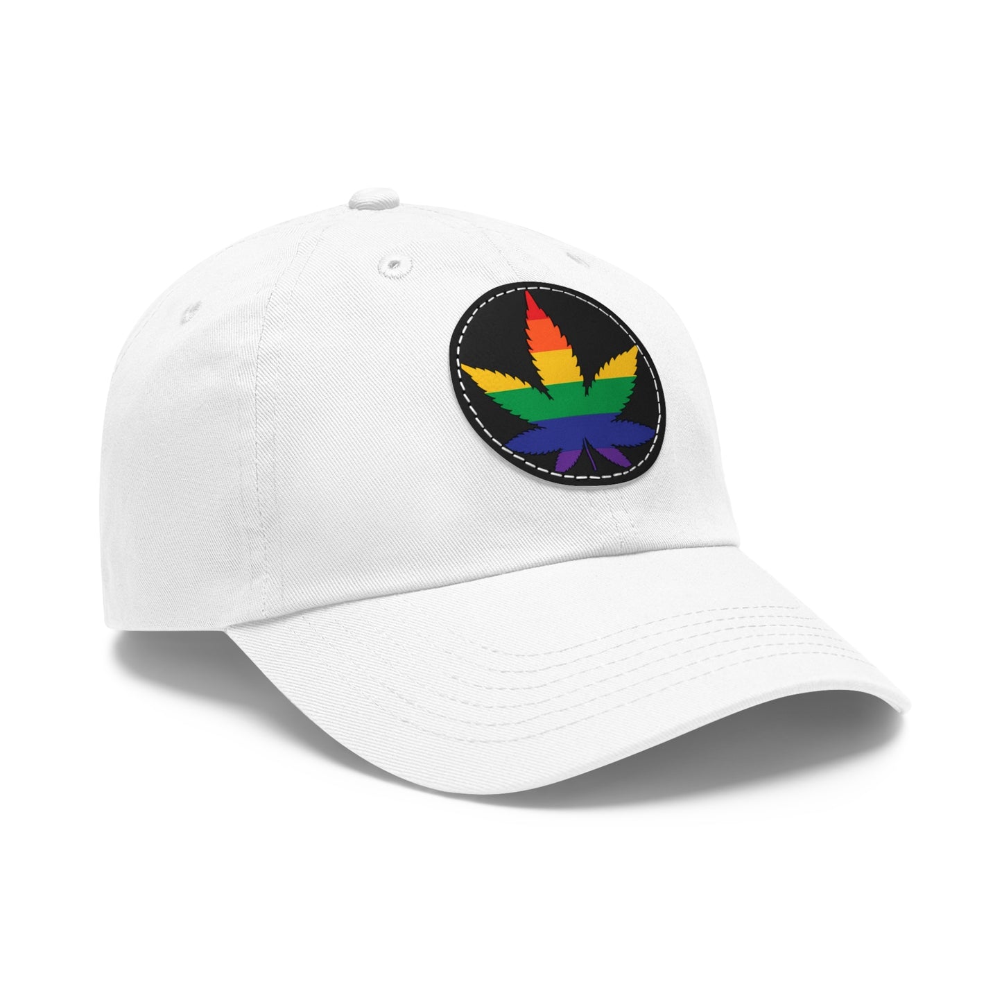 LGBTQ Pride Weed Hat with Round Patch 7091976755608331988_2048