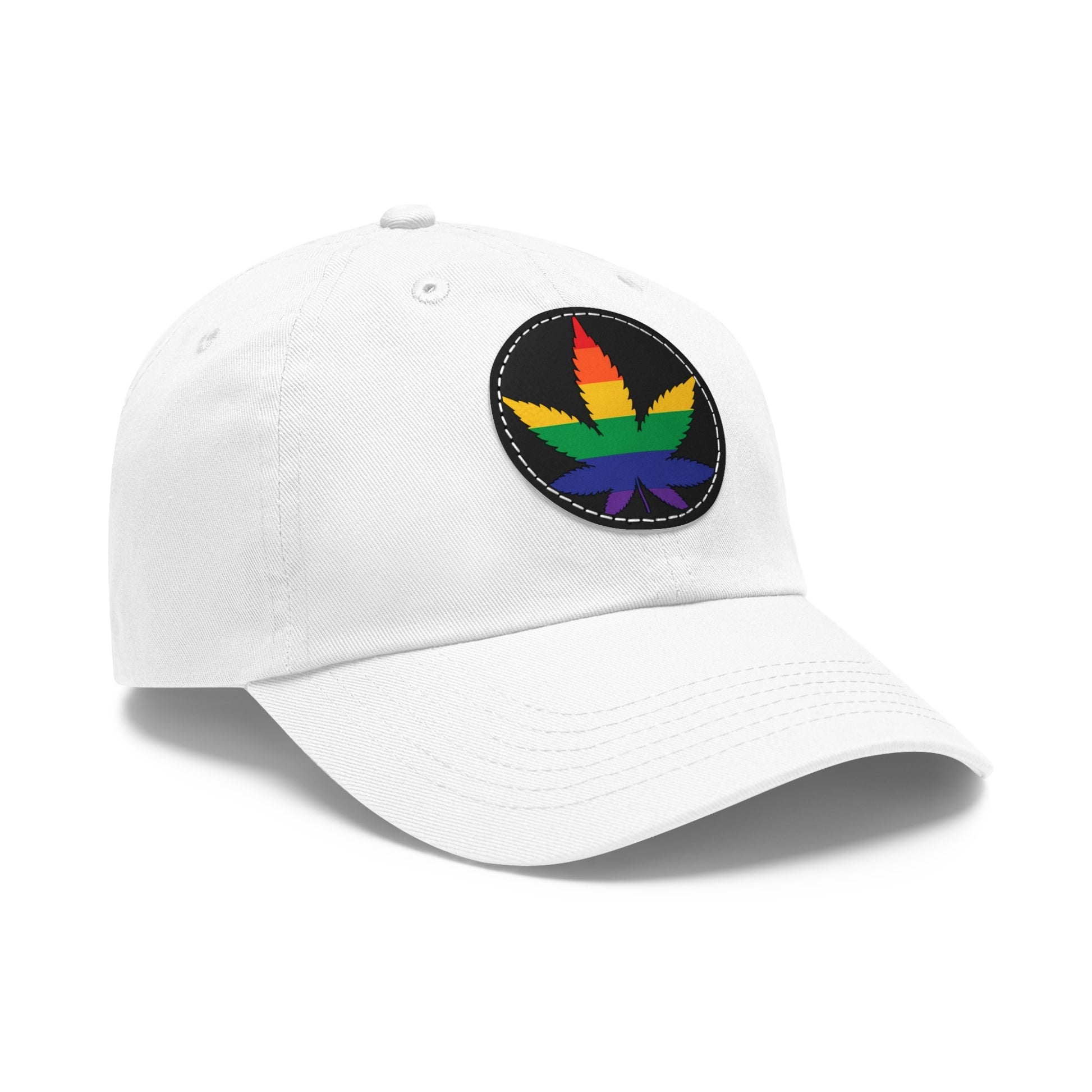 LGBTQ Pride Weed Hat with Round Patch 7091976755608331988_2048