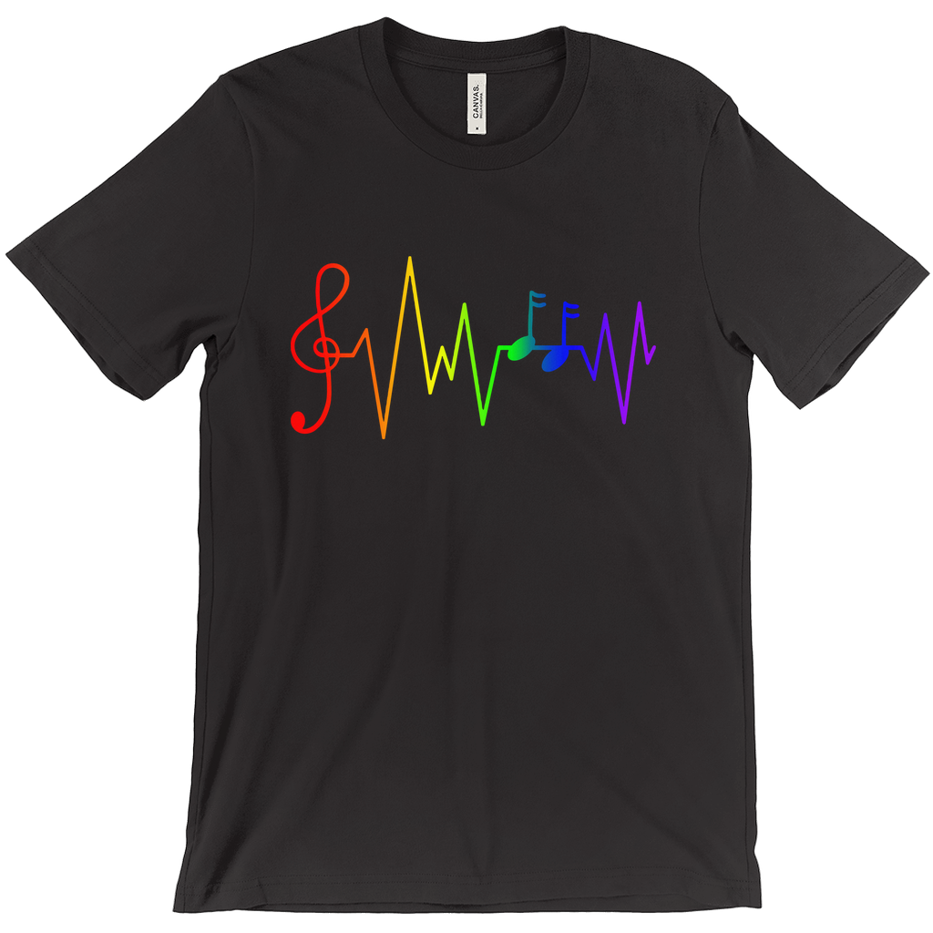 LGBTQ Pride T-Shirt - Music Notes Black Pride 77899304f938fec805087acff2dca7f3