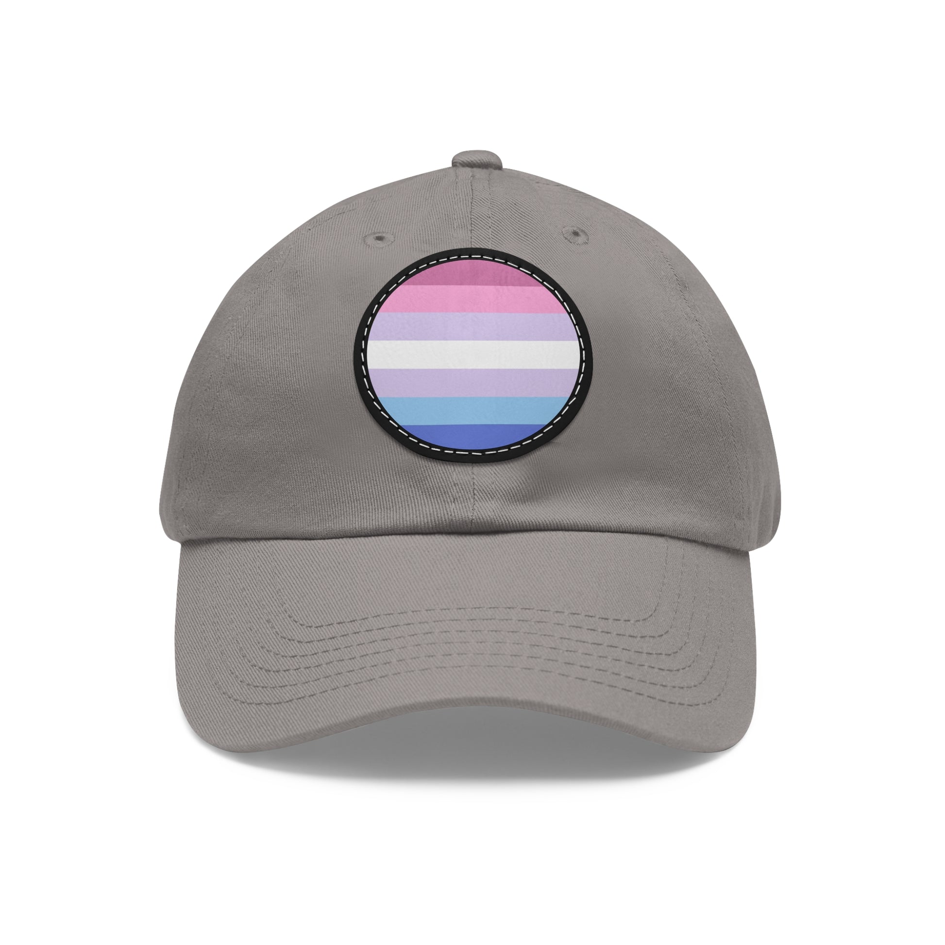 Bigender Pride Hat with Round Patch Grey Black patch One size Bigender 7884958158549608692_2048