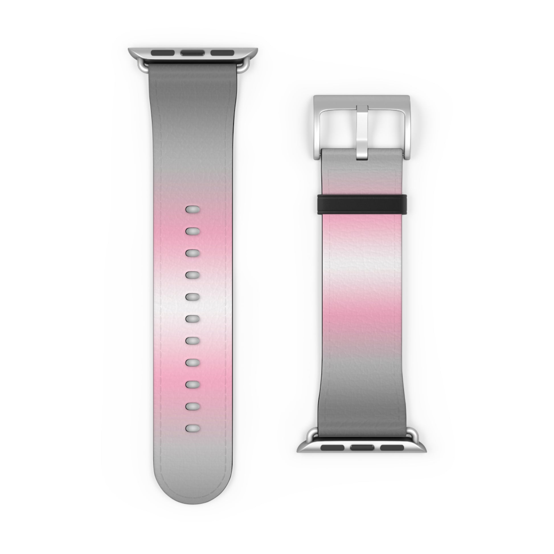 Demigirl Pride Apple Watch Band Strap In Ombre 42 - 45 mm Silver Matte 7906993866109956511_2048