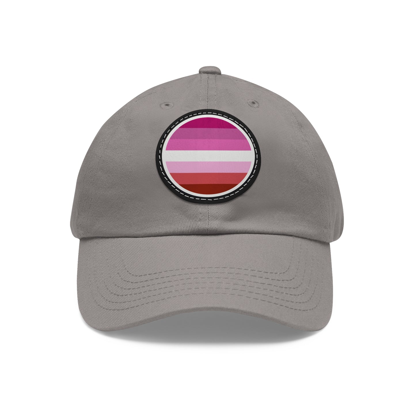 Lesbian Pride Hat with Round Patch Grey Black patch One size Lesbian 808804892407992047_2048